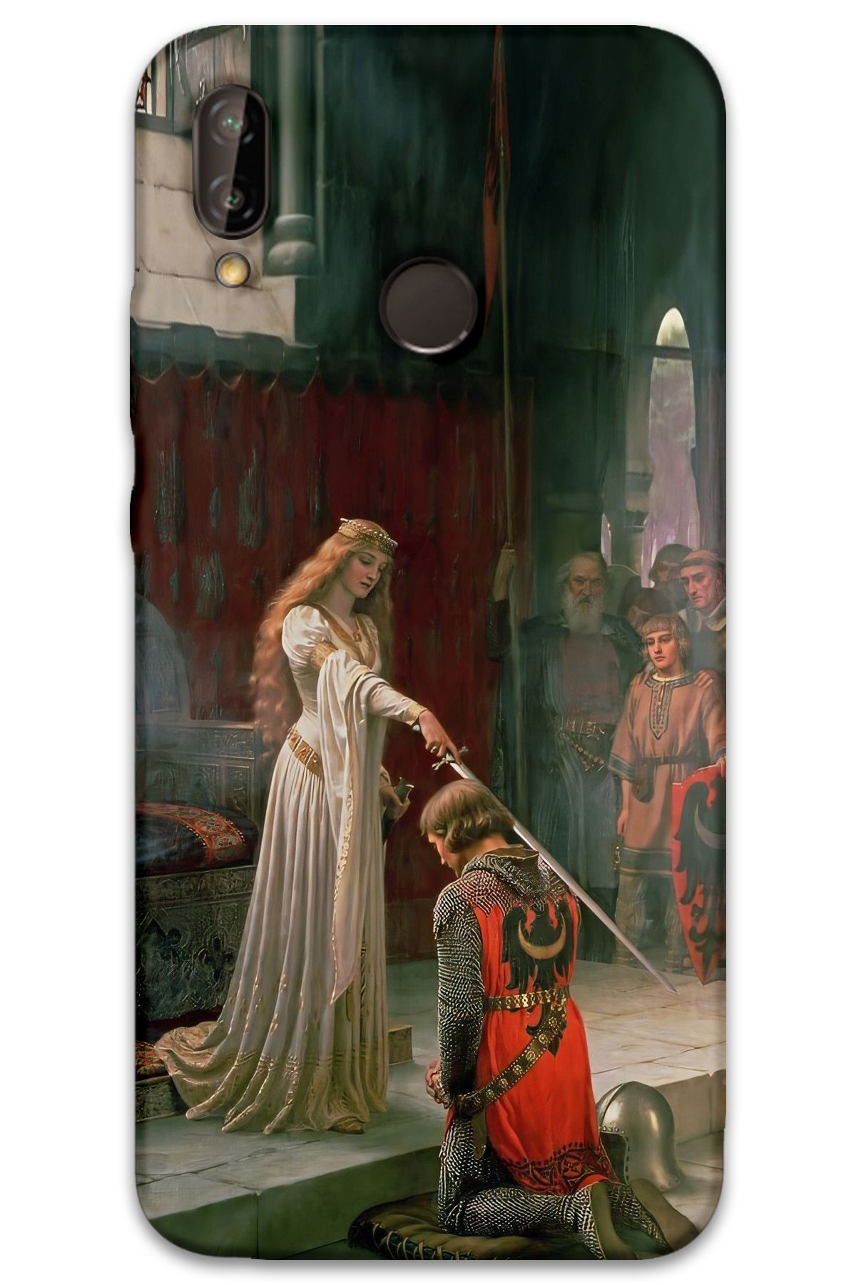 Gramaphone Huawei P Smart 2019 Uyumlu Retro Desenli Telefon Kılıfı + Ekran Koruyucu - 5835