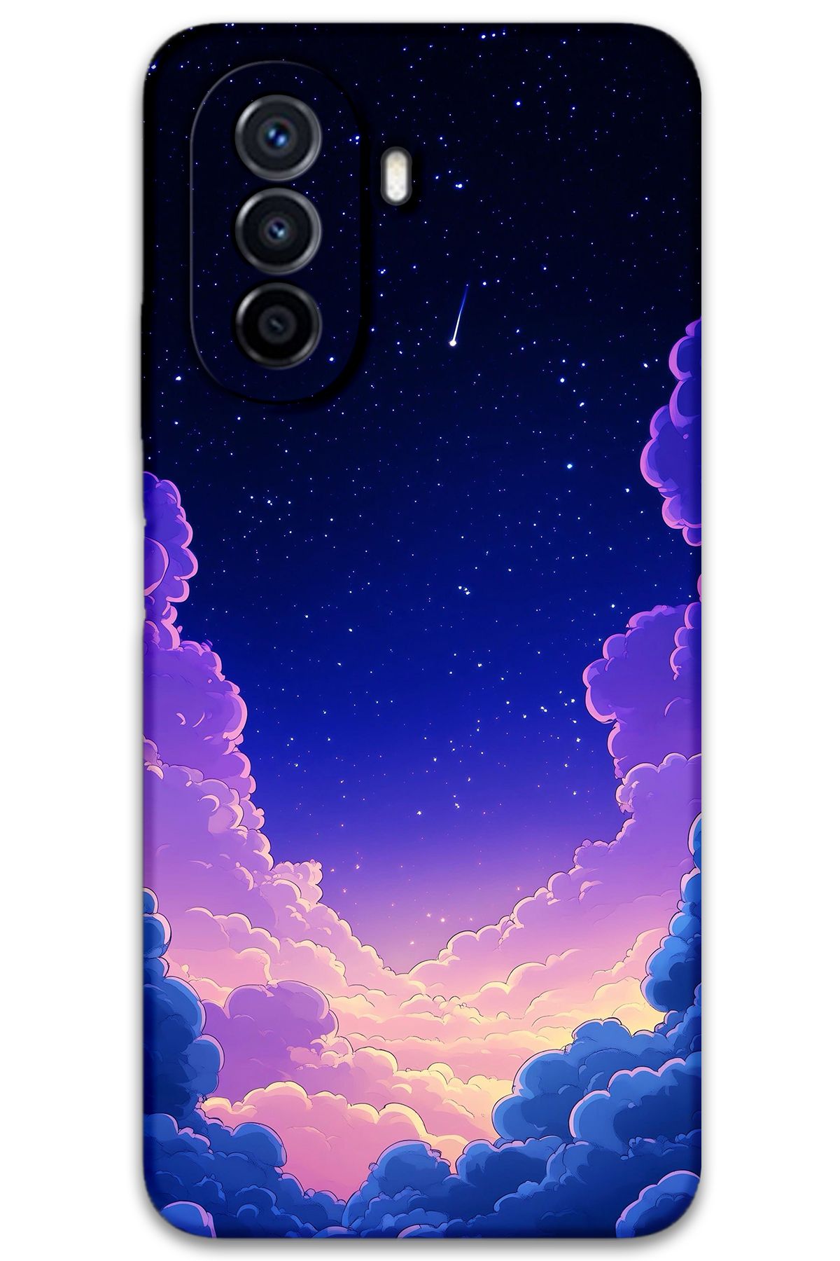 Gramaphone Huawei Nova Y70 Uyumlu Uzay Desenli Telefon Kılıfı + Ekran Koruyucu - 5867