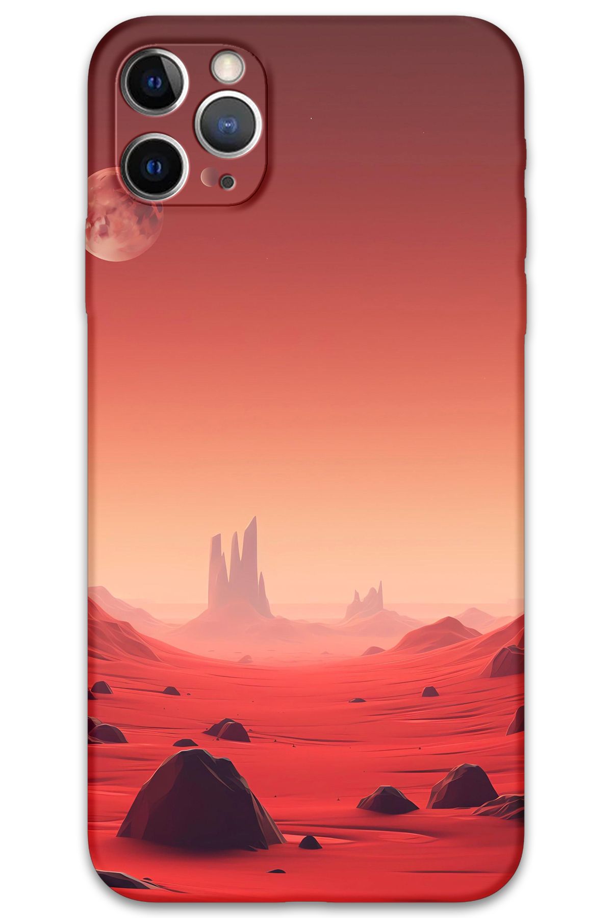 Gramaphone iPhone 11 Pro Uyumlu Uzay Desenli Telefon Kılıfı + Ekran Koruyucu - 5859