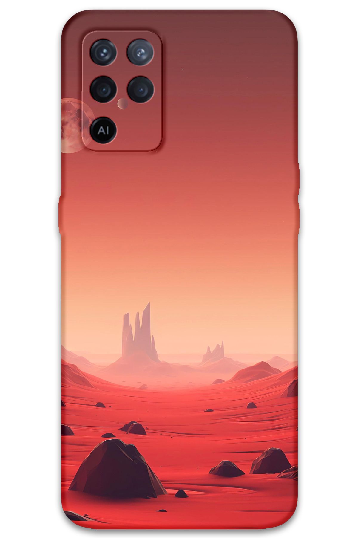 Gramaphone Oppo A54 Uyumlu Uzay Desenli Telefon Kılıfı + Ekran Koruyucu - 5859