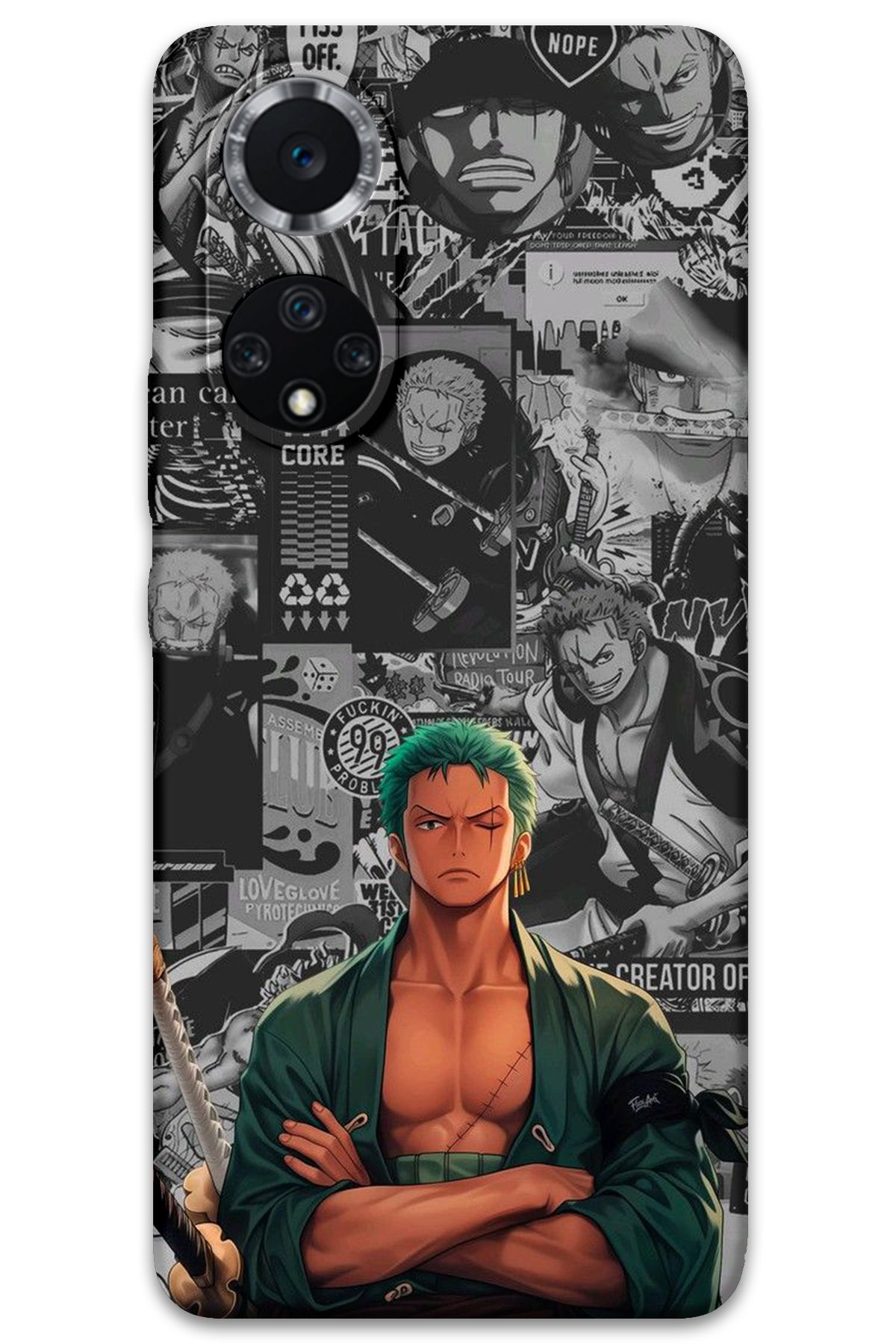 Gramaphone Huawei Nova 9 Uyumlu Anime Desenli Telefon Kılıfı + Ekran Koruyucu - 5756