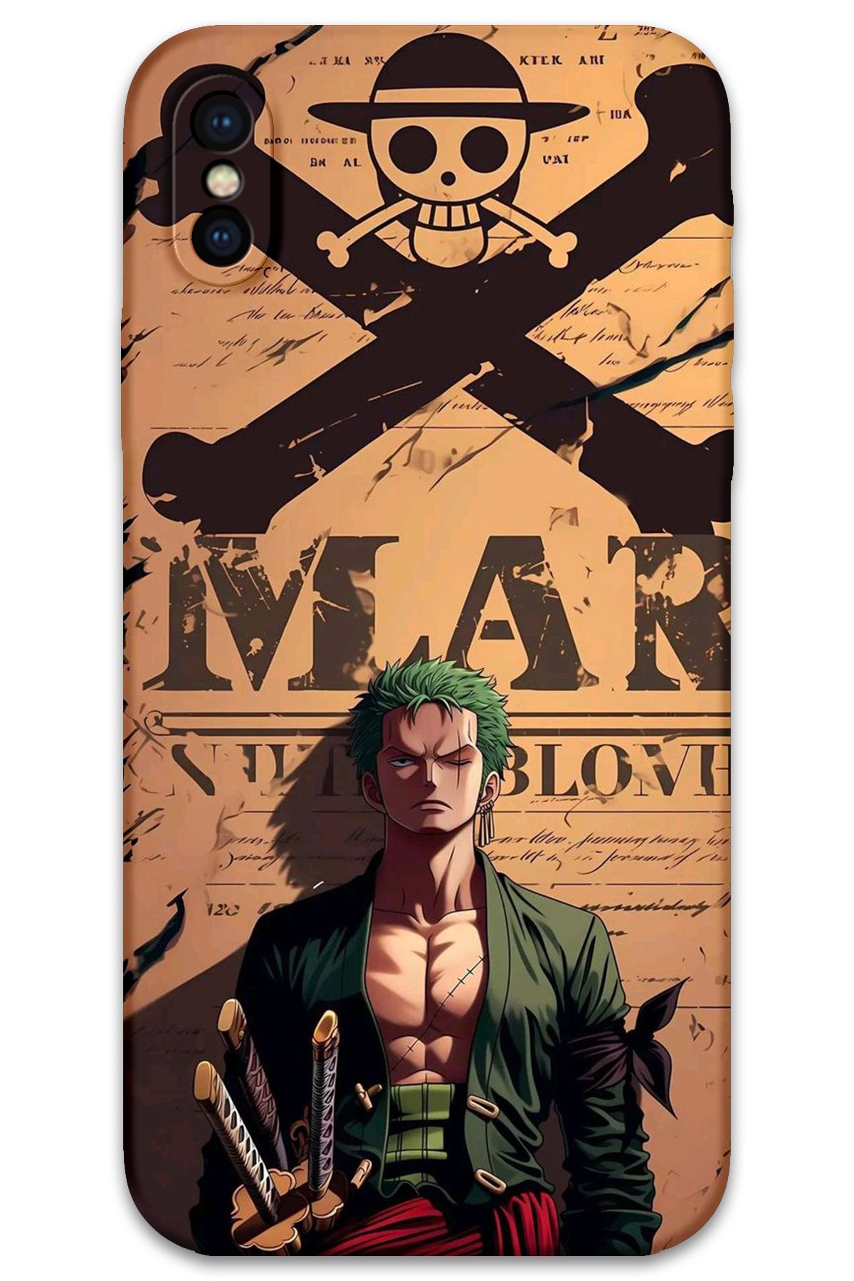 Gramaphone iPhone Xs Uyumlu Anime Desenli Telefon Kılıfı + Ekran Koruyucu - 5755