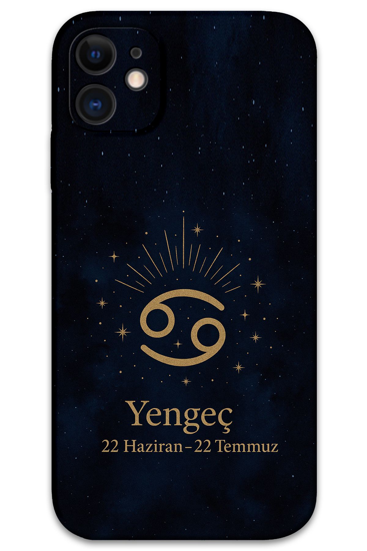 Gramaphone iPhone 11 Uyumlu Yengeç Burcu Desenli Telefon Kılıfı + Ekran Koruyucu - 5771
