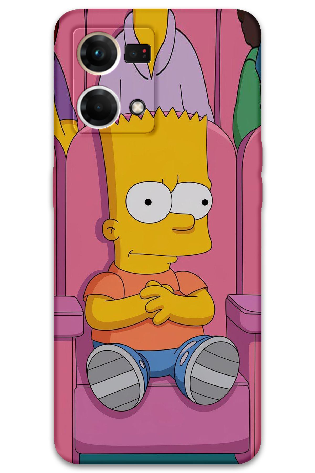 Gramaphone Oppo Reno 7 Uyumlu Çizgi Film Desenli Telefon Kılıfı + Ekran Koruyucu - 5820