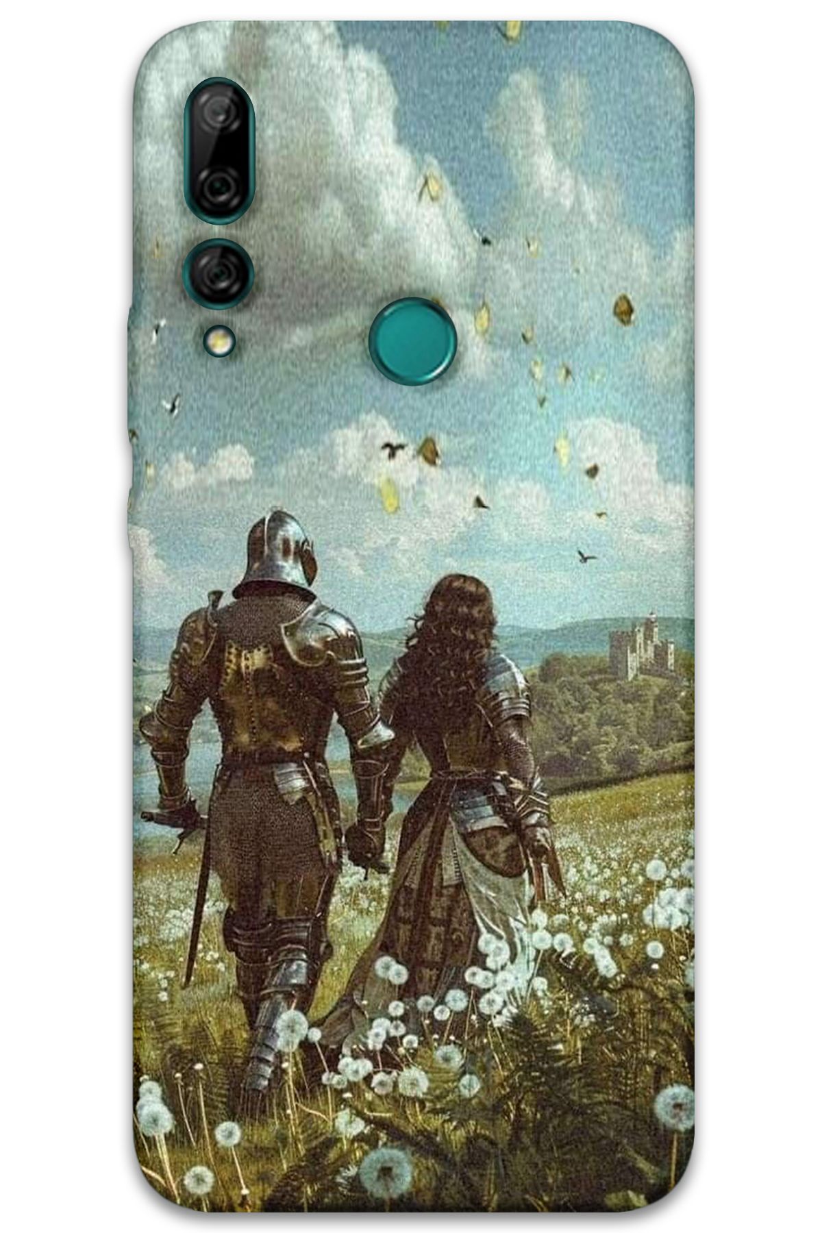 Gramaphone Huawei Y9 Prime 2019 Uyumlu Retro Desenli Telefon Kılıfı + Ekran Koruyucu - 5843