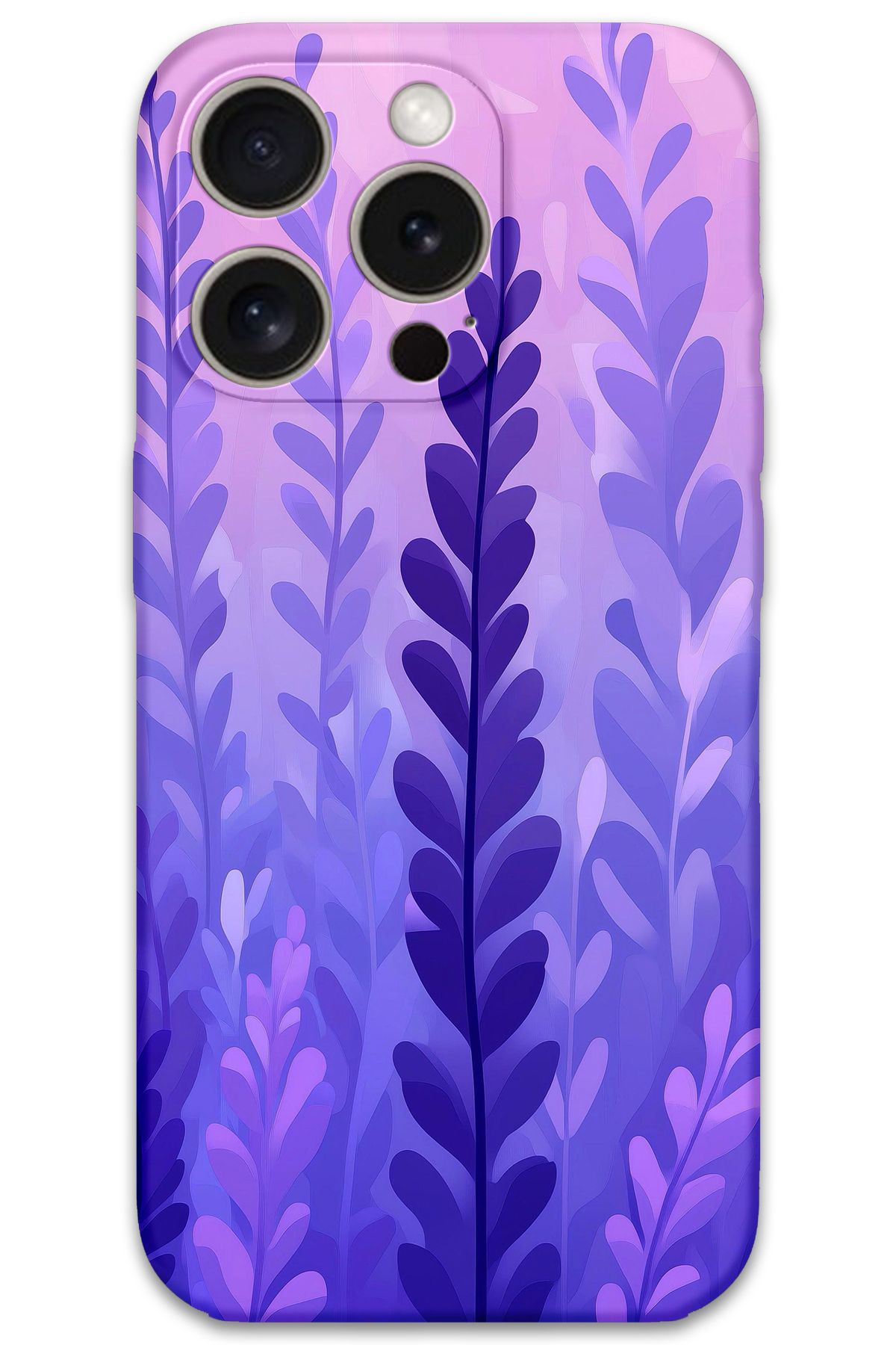 Gramaphone iPhone 15 Pro Uyumlu Çiçek Desenli Telefon Kılıfı + Ekran Koruyucu - 5798