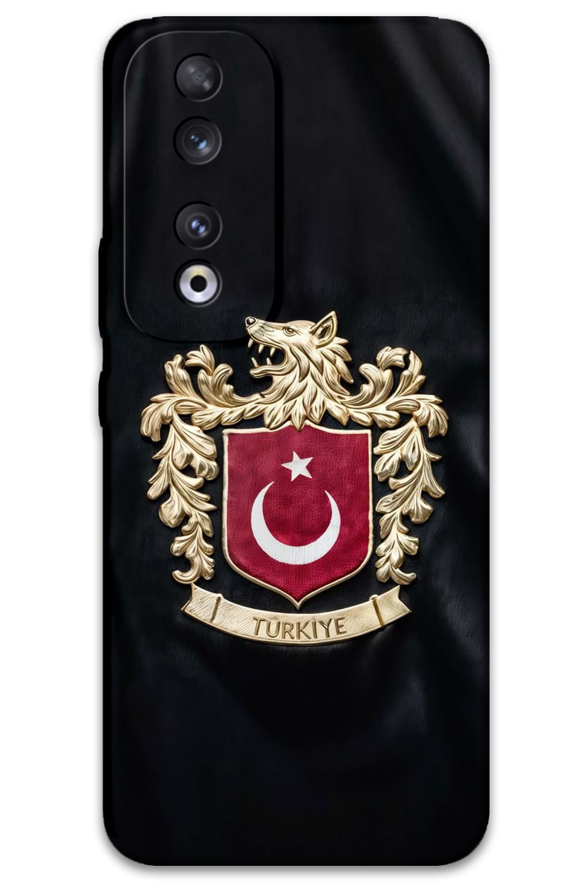 Gramaphone Huawei Honor 90 Uyumlu Türk Desenli Telefon Kılıfı + Ekran Koruyucu - 5855