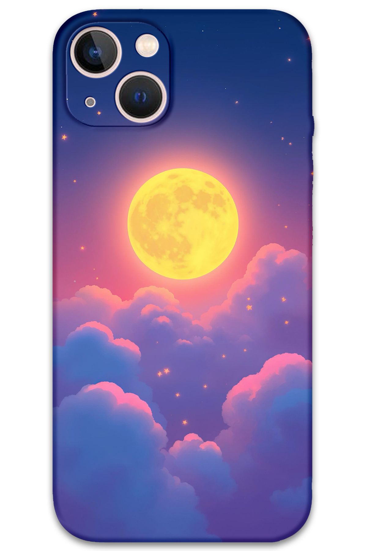 Gramaphone iPhone 14 Uyumlu Uzay Desenli Telefon Kılıfı + Ekran Koruyucu - 5869