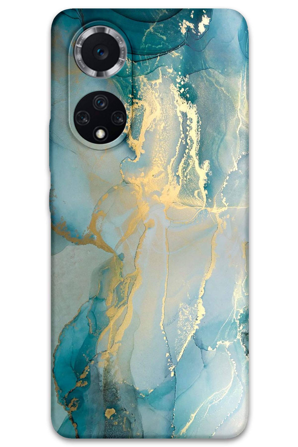 Gramaphone Huawei Nova 9 Uyumlu Mermer Desenli Telefon Kılıfı + Ekran Koruyucu - 5814