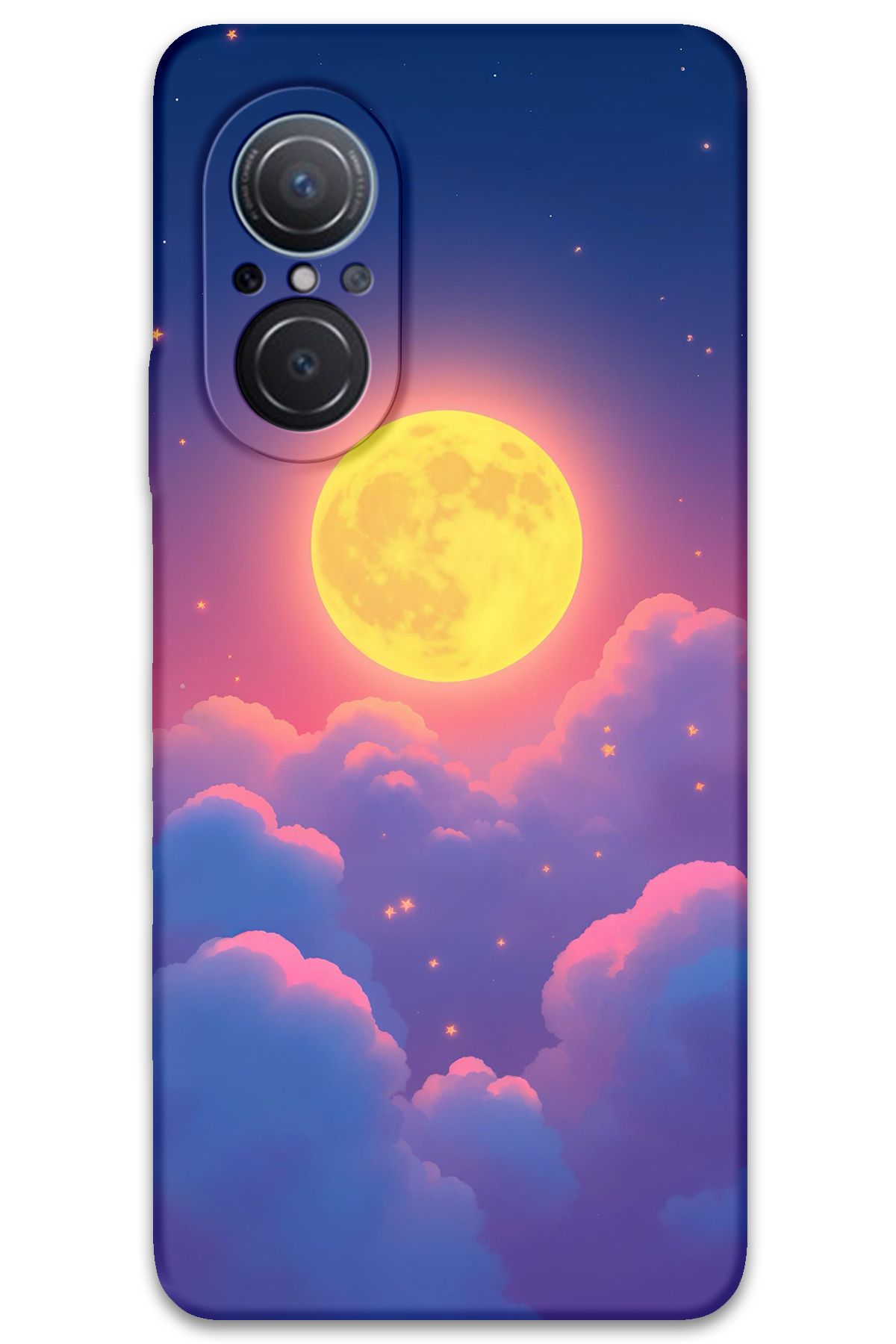 Gramaphone Huawei Nova 9 SE Uyumlu Uzay Desenli Telefon Kılıfı + Ekran Koruyucu - 5869