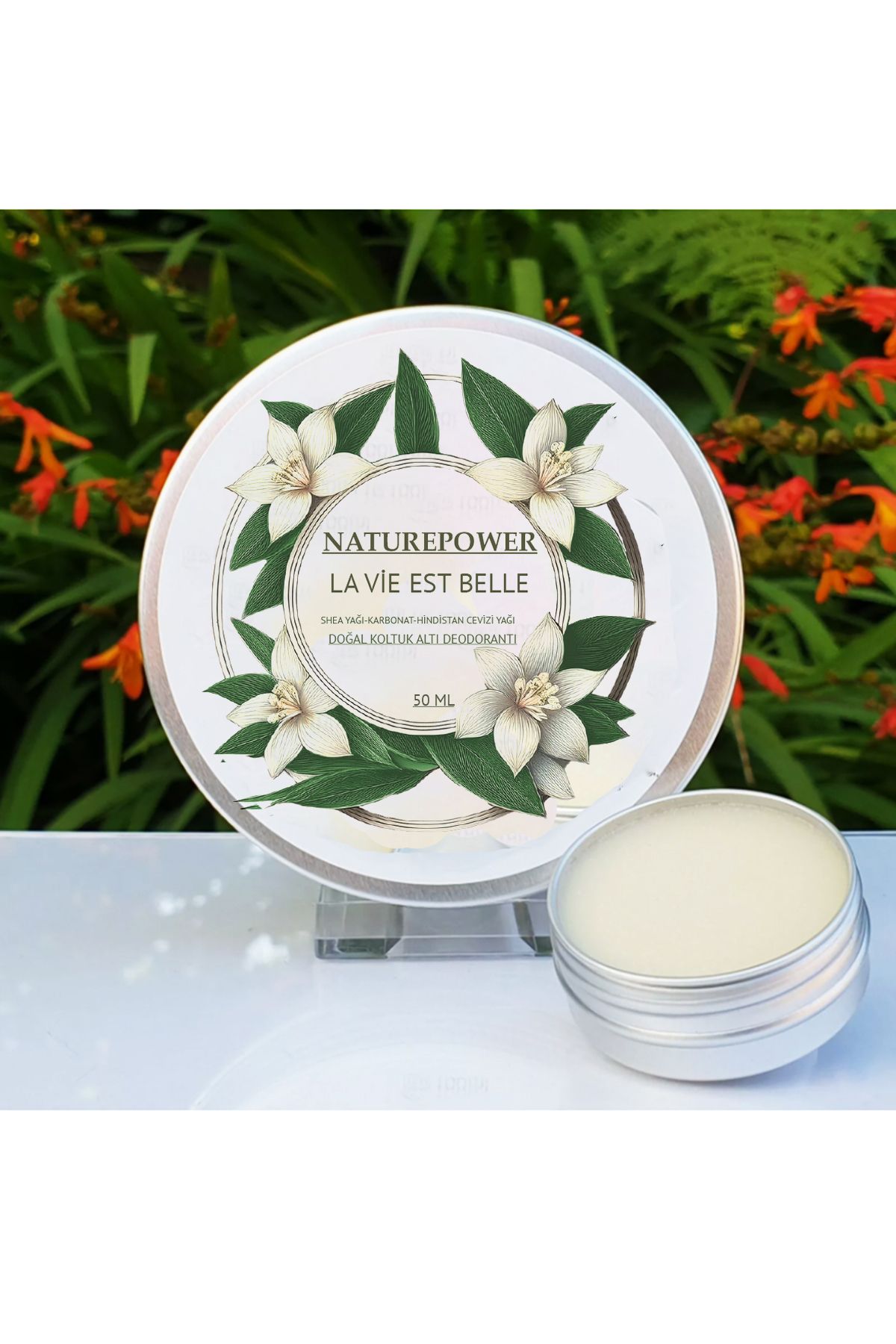 naturepower %100 Doğal Krem Koltuk Altı Deodorantı Ter Kokusu Önleyici L Vie est Belle Parfüm Esanslı 50 ml