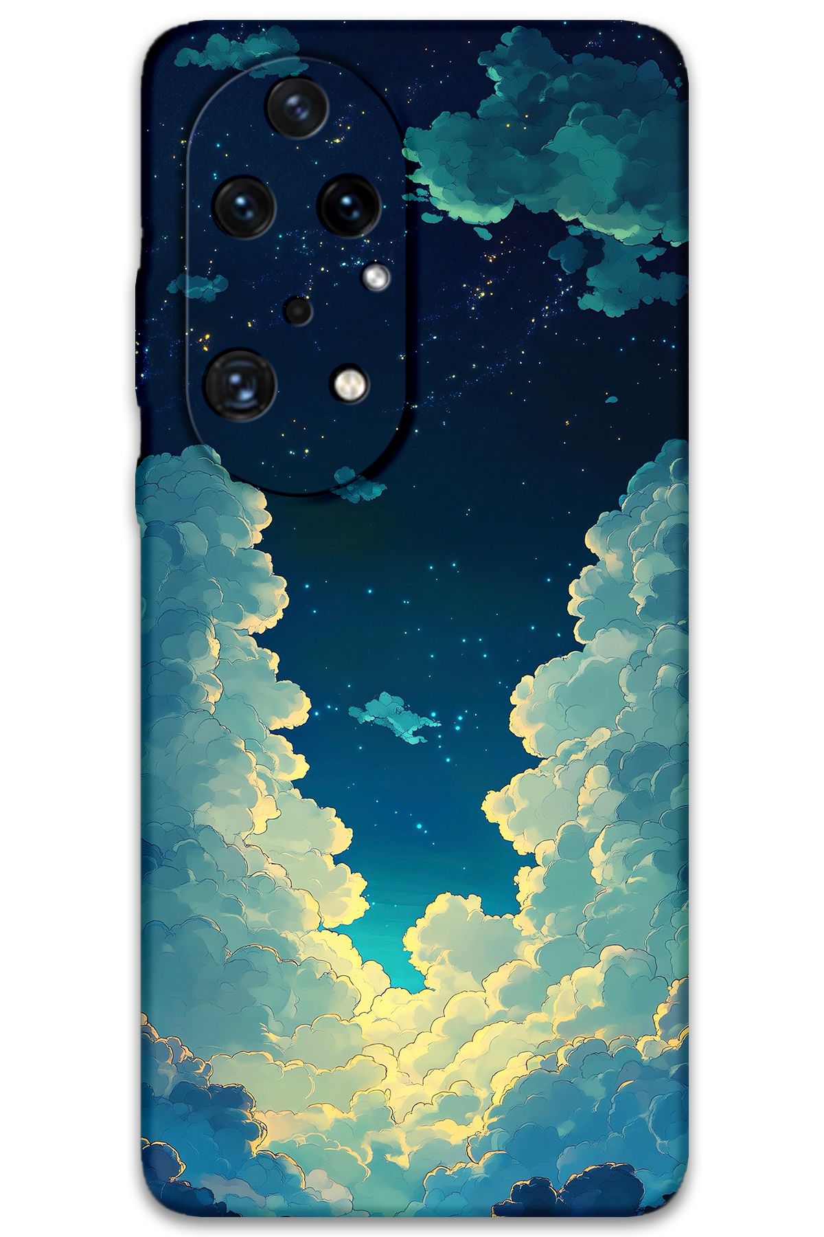 Gramaphone Huawei P50 Pro Uyumlu Uzay Desenli Telefon Kılıfı + Ekran Koruyucu - 5868