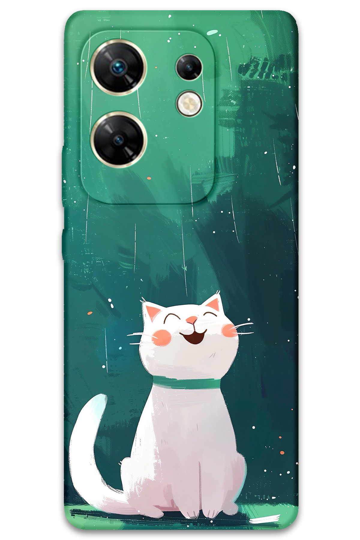 Gramaphone İnfinix Zero 30 4G Uyumlu Kedi Desenli Telefon Kılıfı - 5781