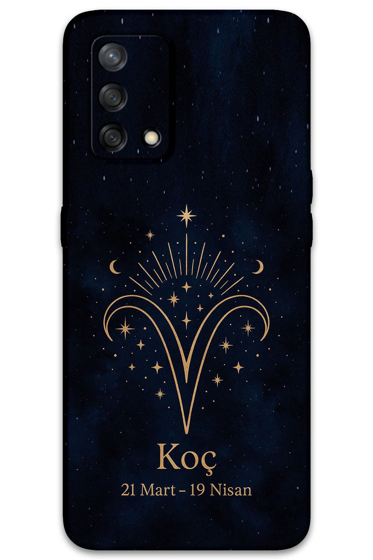 Gramaphone Oppo A74 Uyumlu Koç Burcu Desenli Telefon Kılıfı + Ekran Koruyucu - 5768