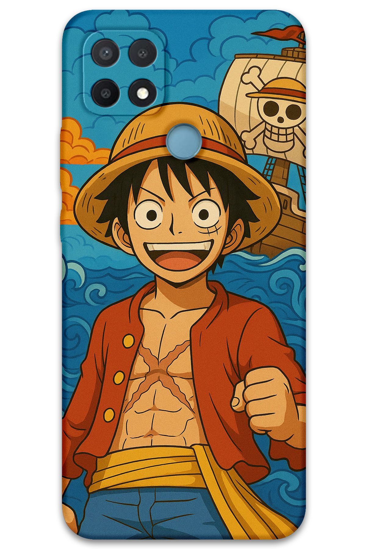 Gramaphone Oppo A15 Uyumlu Anime Desenli Telefon Kılıfı + Ekran Koruyucu - 5753