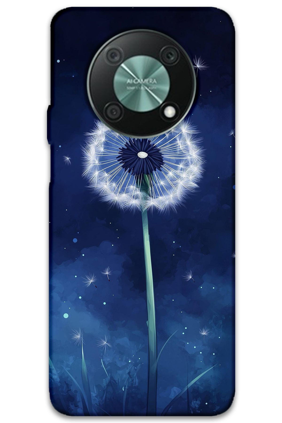 Gramaphone Huawei Nova Y90 Uyumlu Çiçek Desenli Telefon Kılıfı + Ekran Koruyucu - 5787