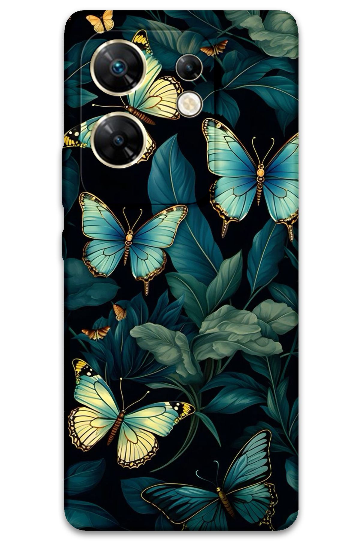 Gramaphone İnfinix Zero 30 4G Uyumlu Kelebek Desenli Telefon Kılıfı - 5791