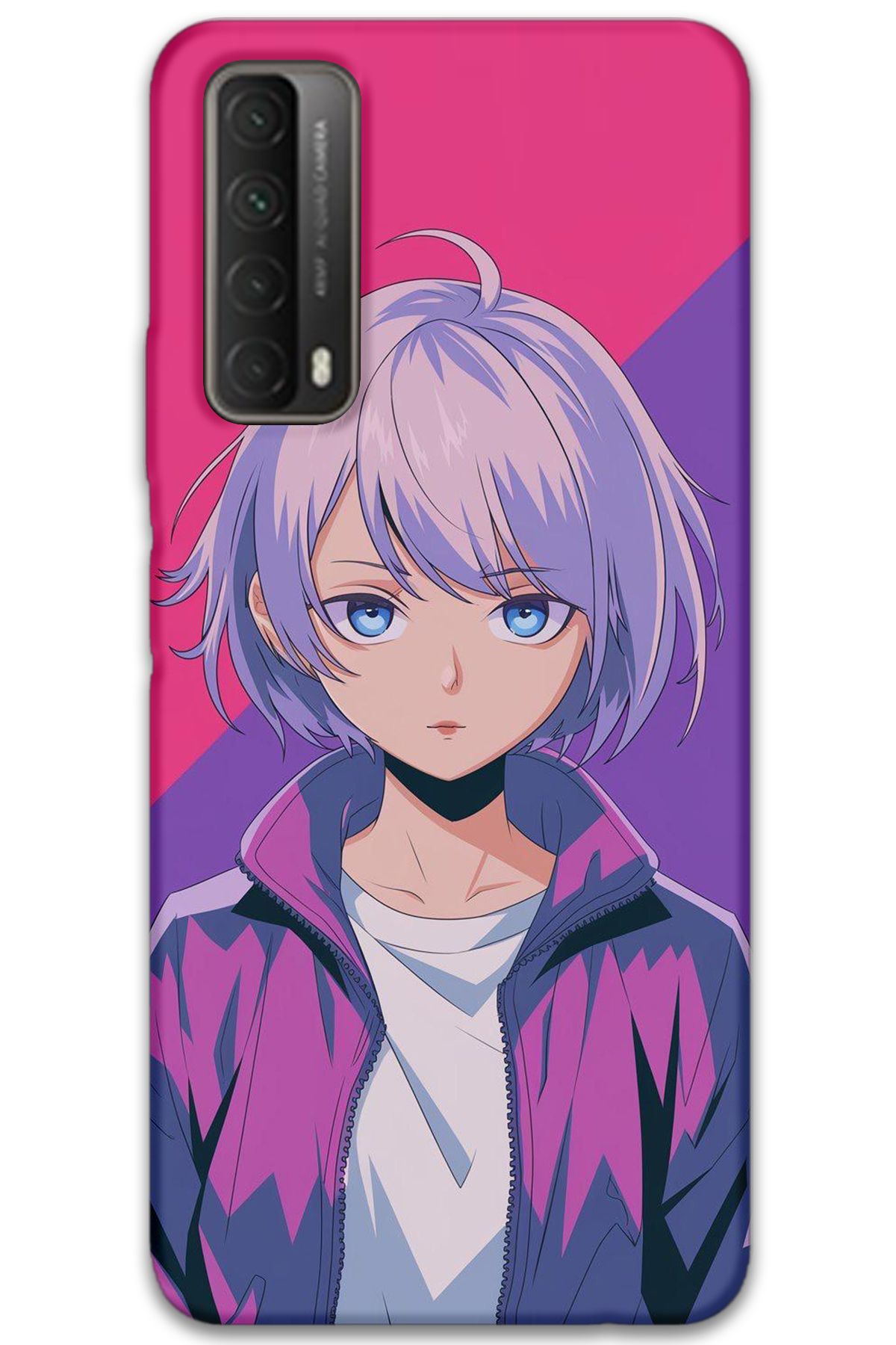 Gramaphone Huawei P Smart 2021 Uyumlu Anime Desenli Telefon Kılıfı + Ekran Koruyucu - 5742