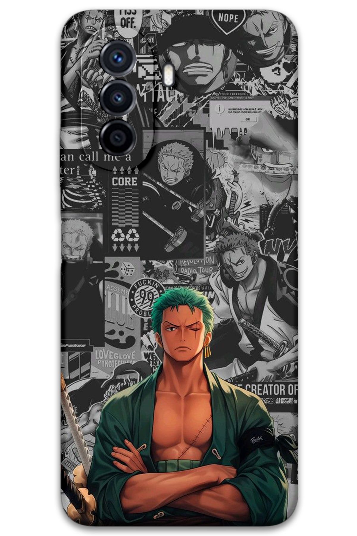 Gramaphone Huawei Nova Y70 Uyumlu Anime Desenli Telefon Kılıfı + Ekran Koruyucu - 5756