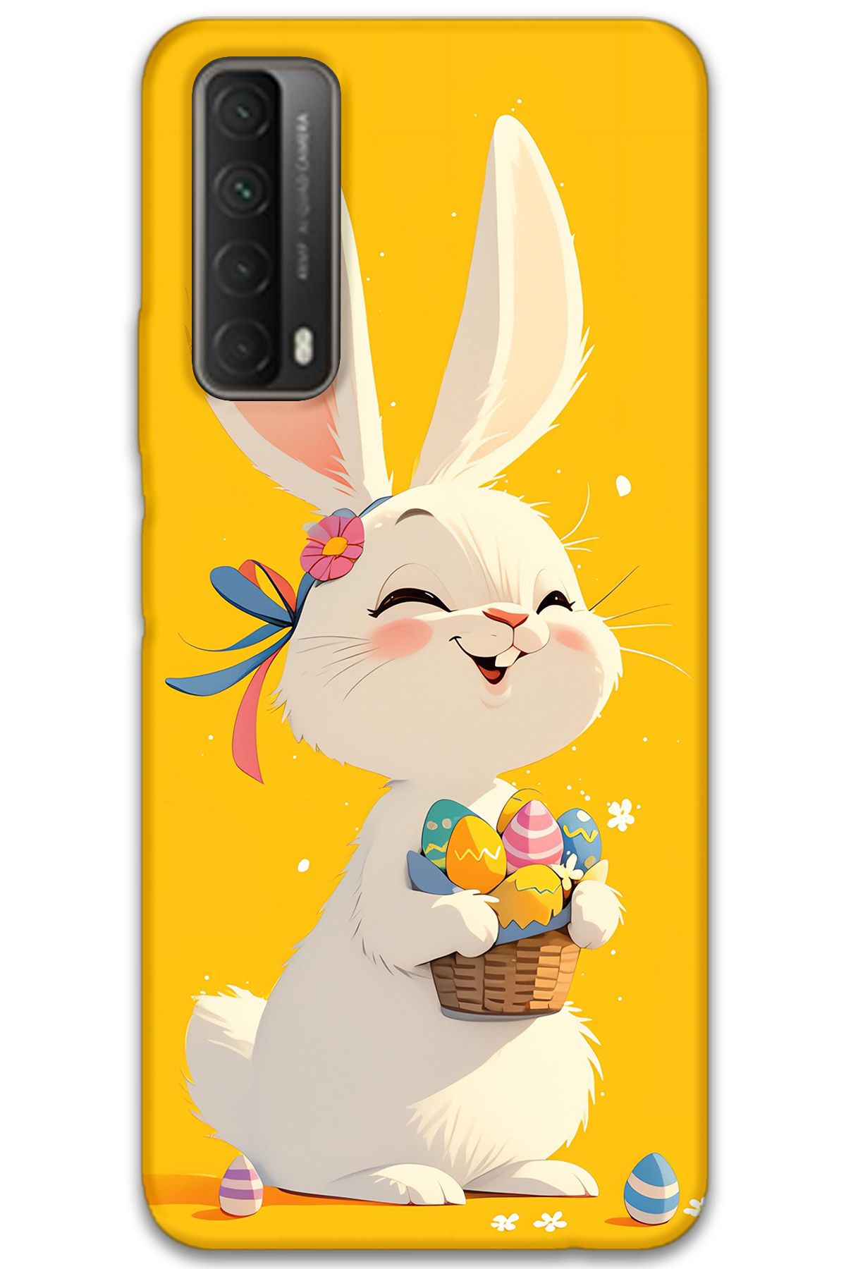 Gramaphone Huawei P Smart 2021 Uyumlu Tavşan Desenli Telefon Kılıfı + Ekran Koruyucu - 5807