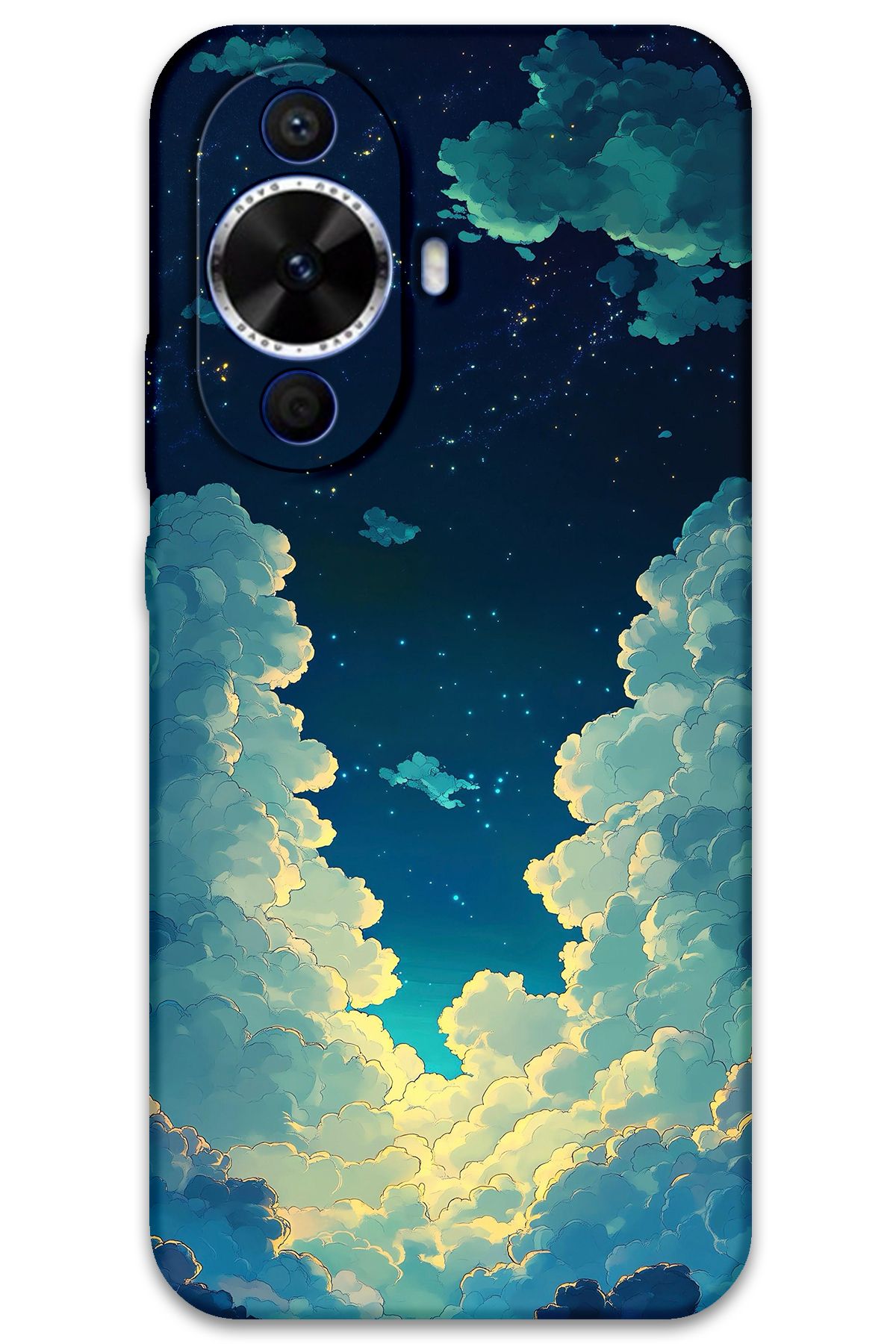 Gramaphone Huawei Nova 12s Uyumlu Uzay Desenli Telefon Kılıfı + Ekran Koruyucu - 5868