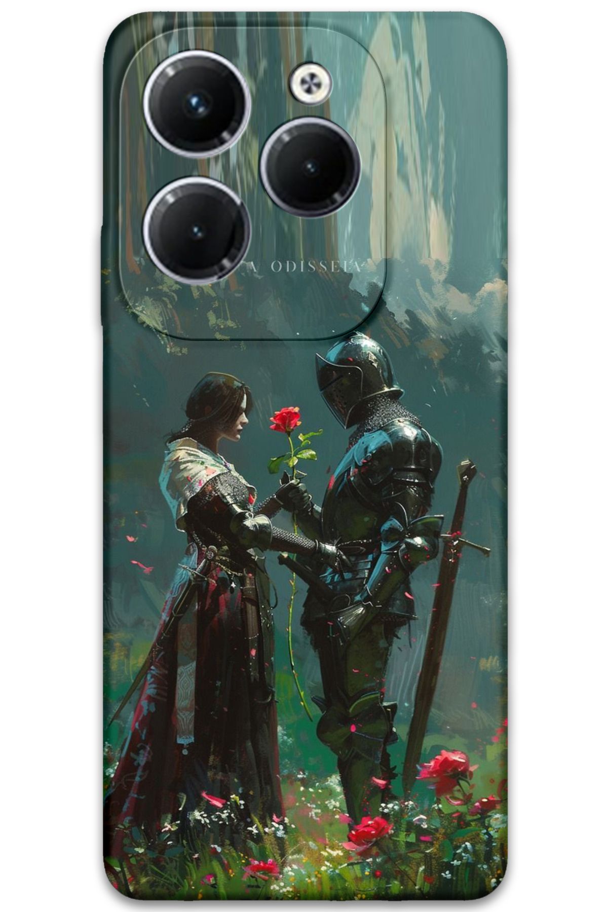 Gramaphone İnfinix Hot 40 Pro Uyumlu Retro Desenli Telefon Kılıfı + Ekran Koruyucu - 5839