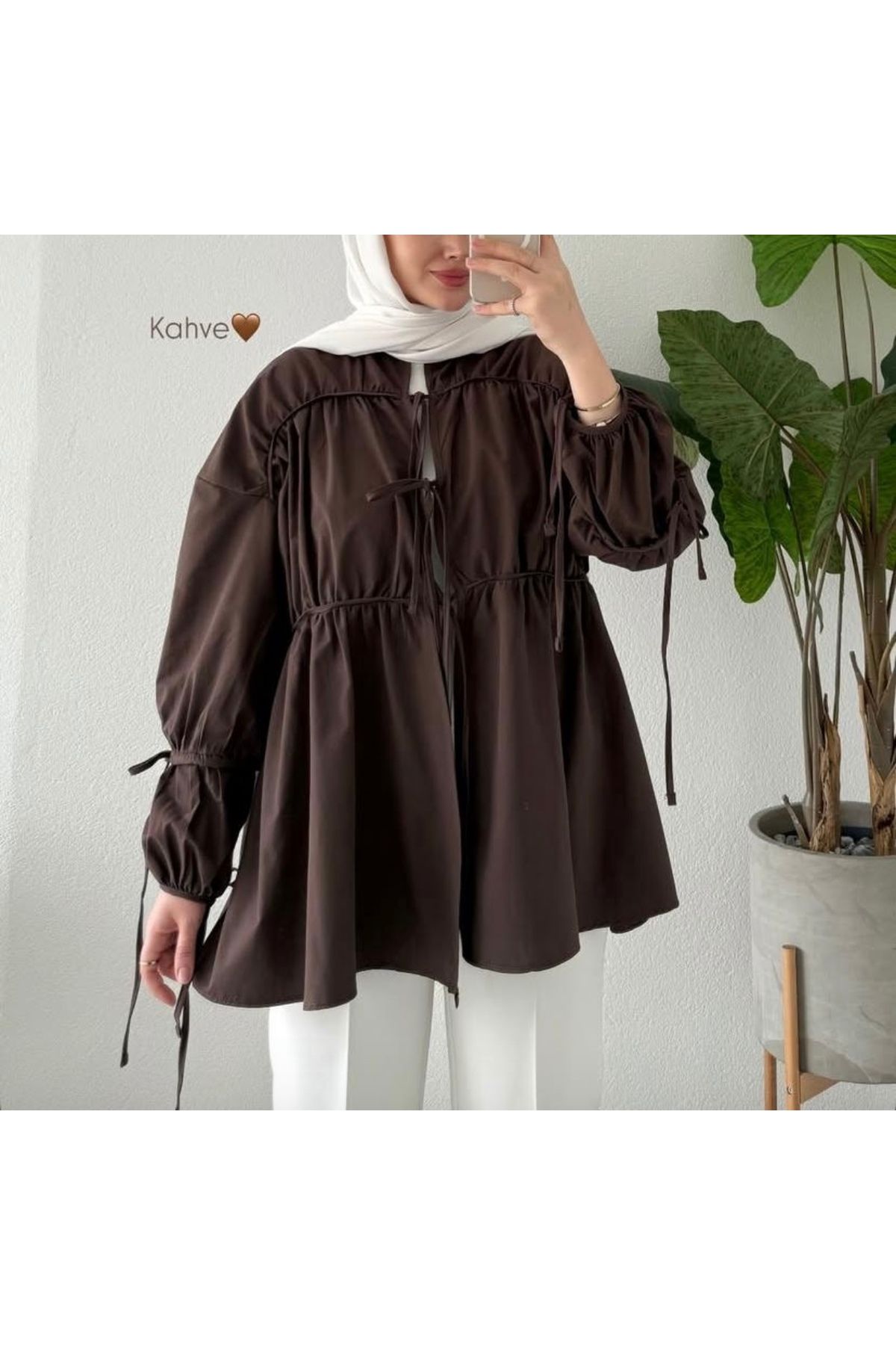 Nuesscollection Fiyonk Detay Tesettür Gömlek