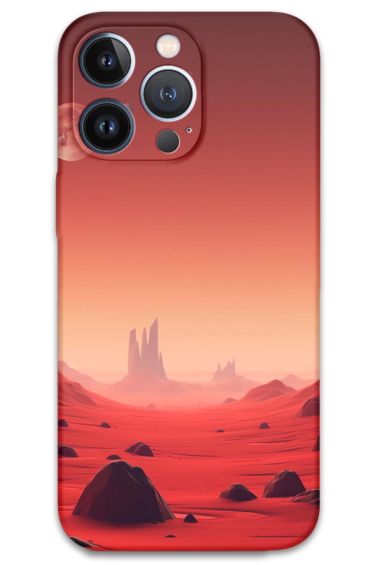 Gramaphone iPhone 13 Pro Uyumlu Uzay Desenli Telefon Kılıfı + Ekran Koruyucu - 5859