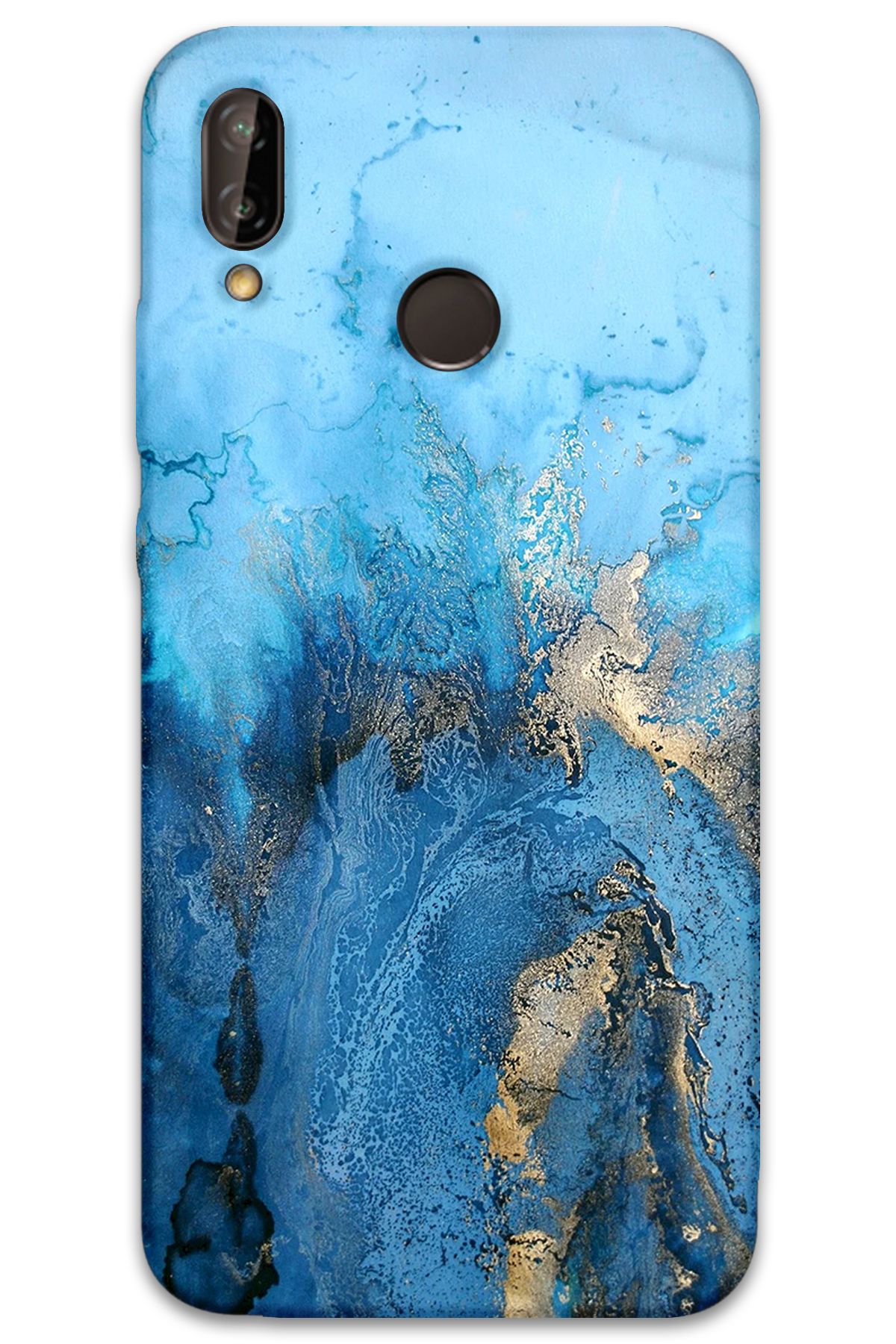 Gramaphone Huawei P Smart 2019 Uyumlu Mermer Desenli Telefon Kılıfı + Ekran Koruyucu - 5812