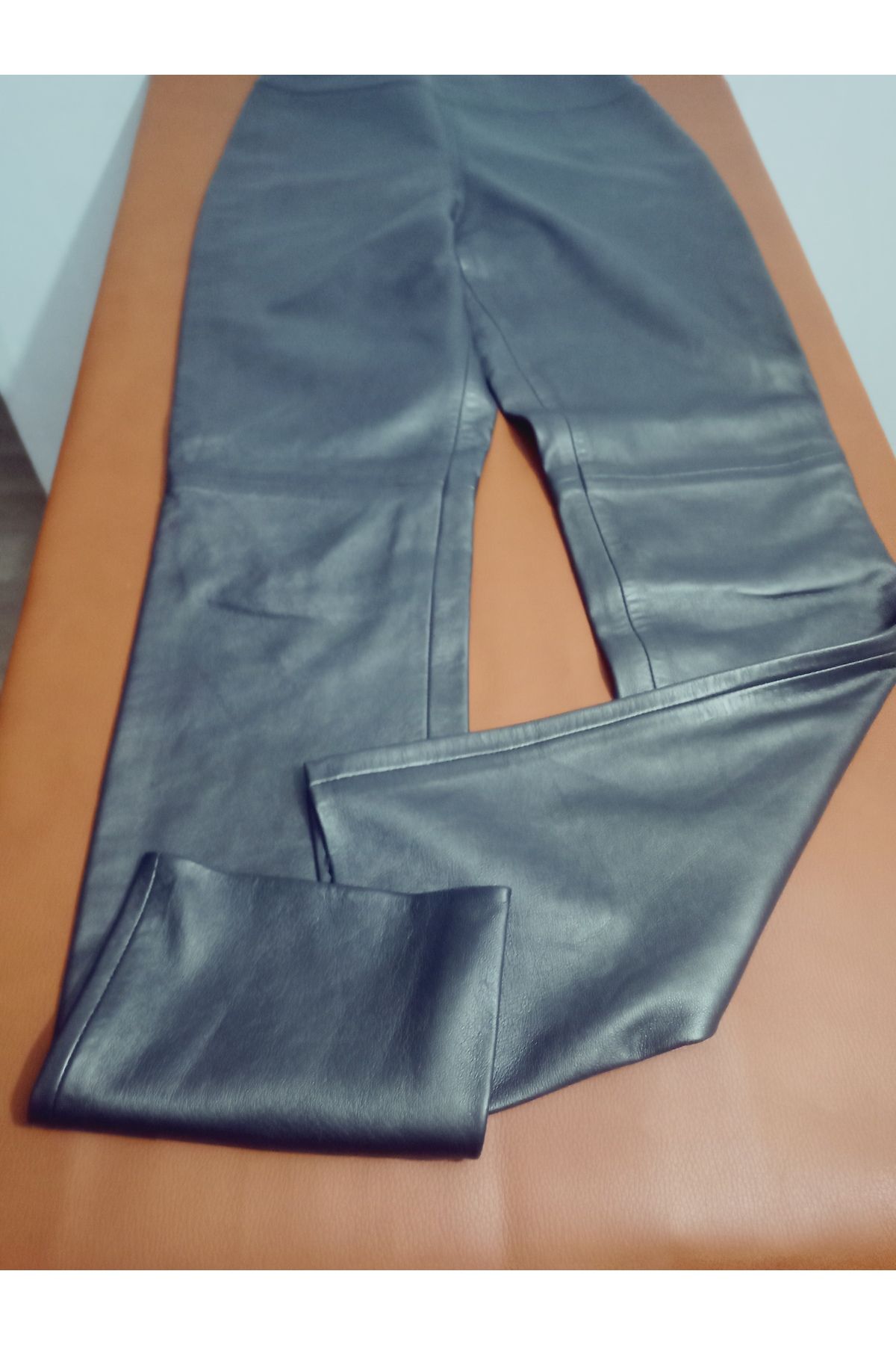 hoaryage Hakiki Kuzu Derisi Kadın Pantolon