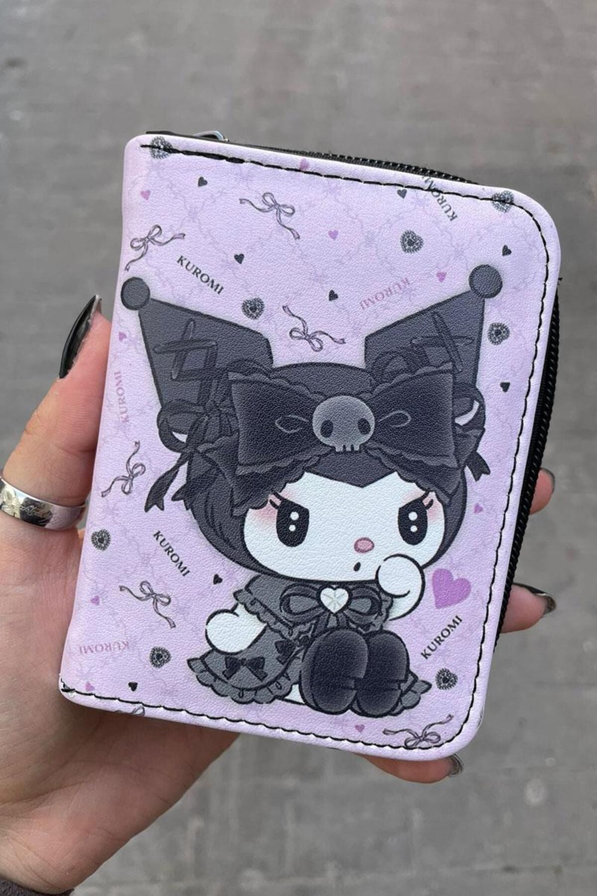 Karakedi Gothic Black Kuromi Kısa Cüzdan