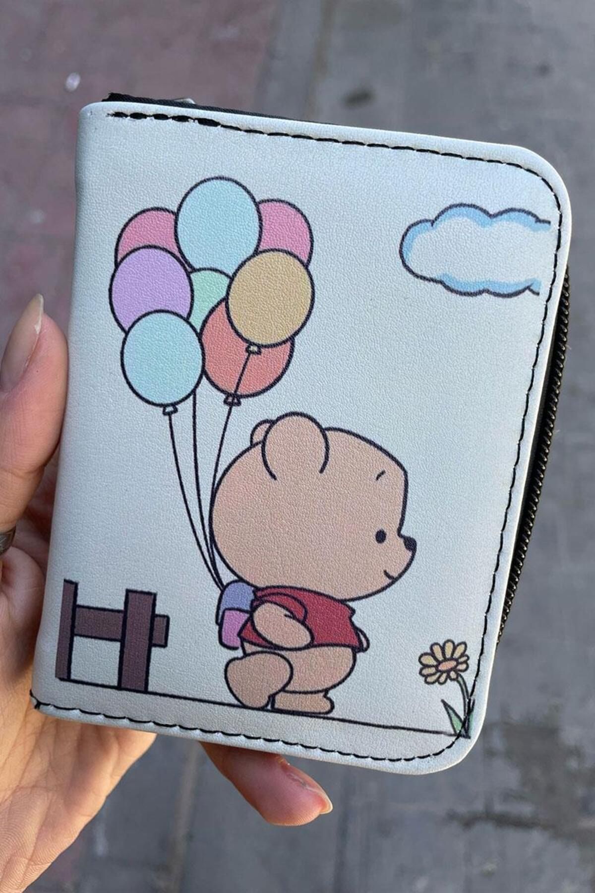 Karakedi Baby Winnie Balonlar Kısa cüzdan
