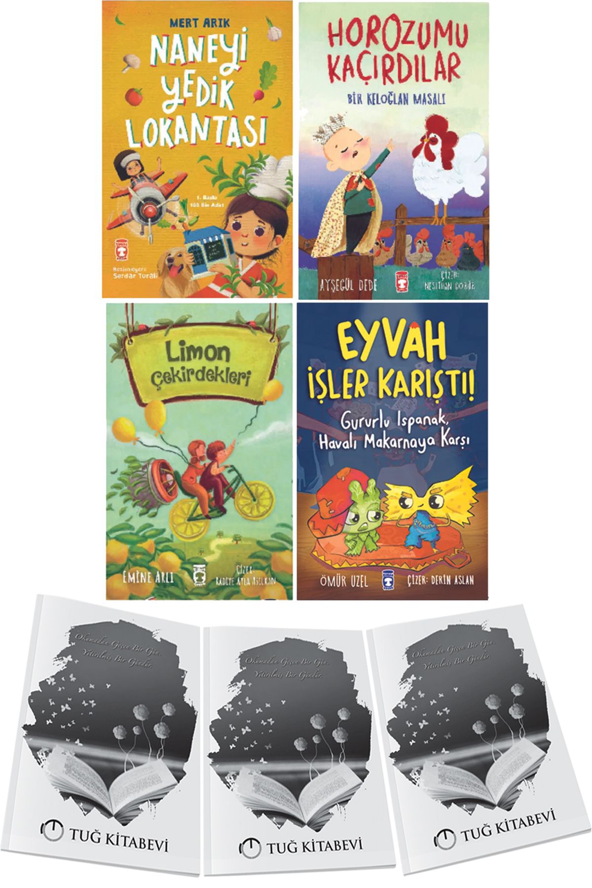 Timaş Çocuk Naneyi Yedik Lokantası-Horozumu Kaçırdılar-Limon Çekirdekleri-Eyvah İşler Karıştı 4lü Set + Hediyeli