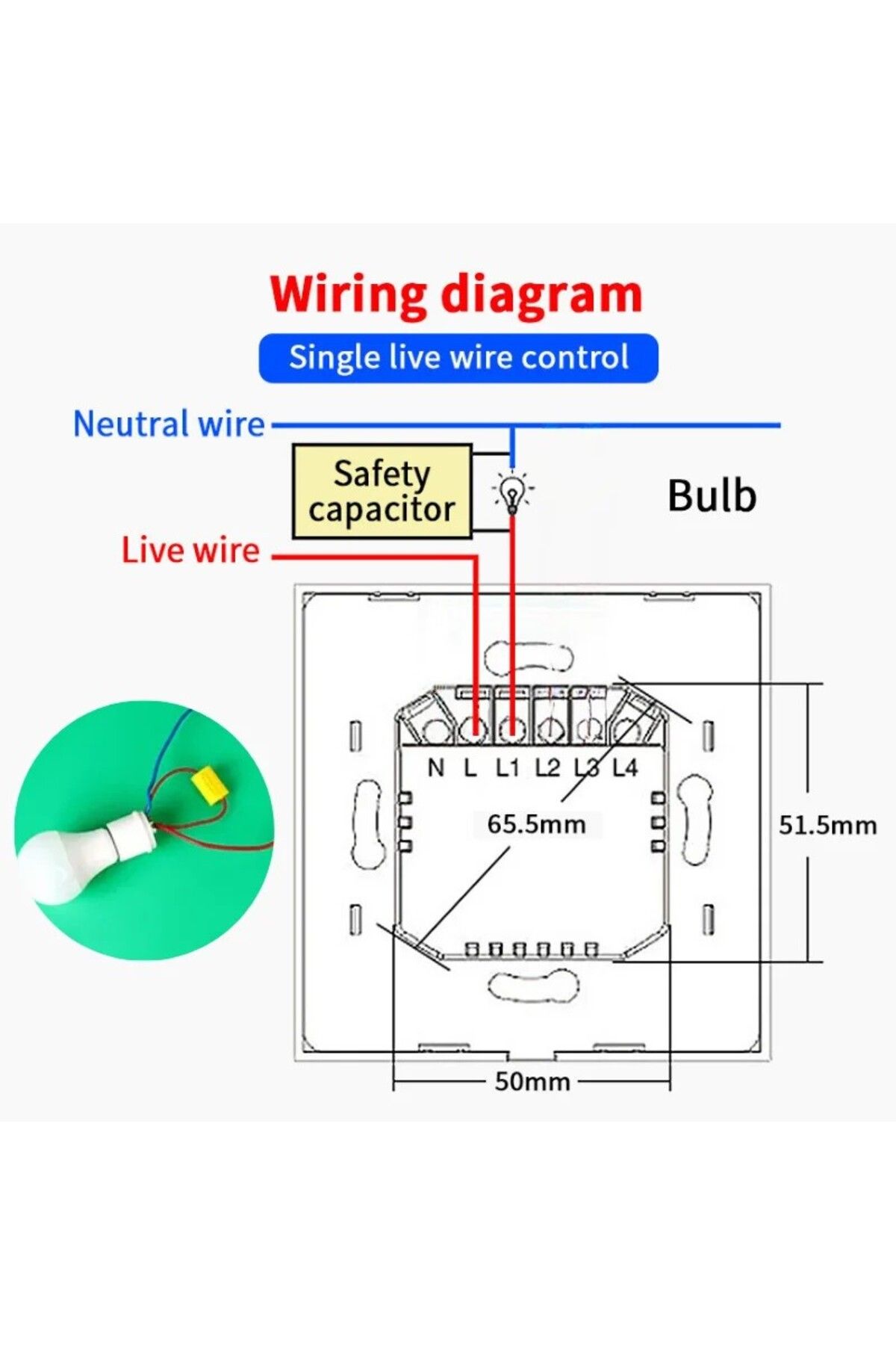iUni-Întrerupător tactil inteligent, WiFi, Sticlă securizată, iUni 1G, 10A, Control vocal, Smart Life / Tuya, LED, Negru 8