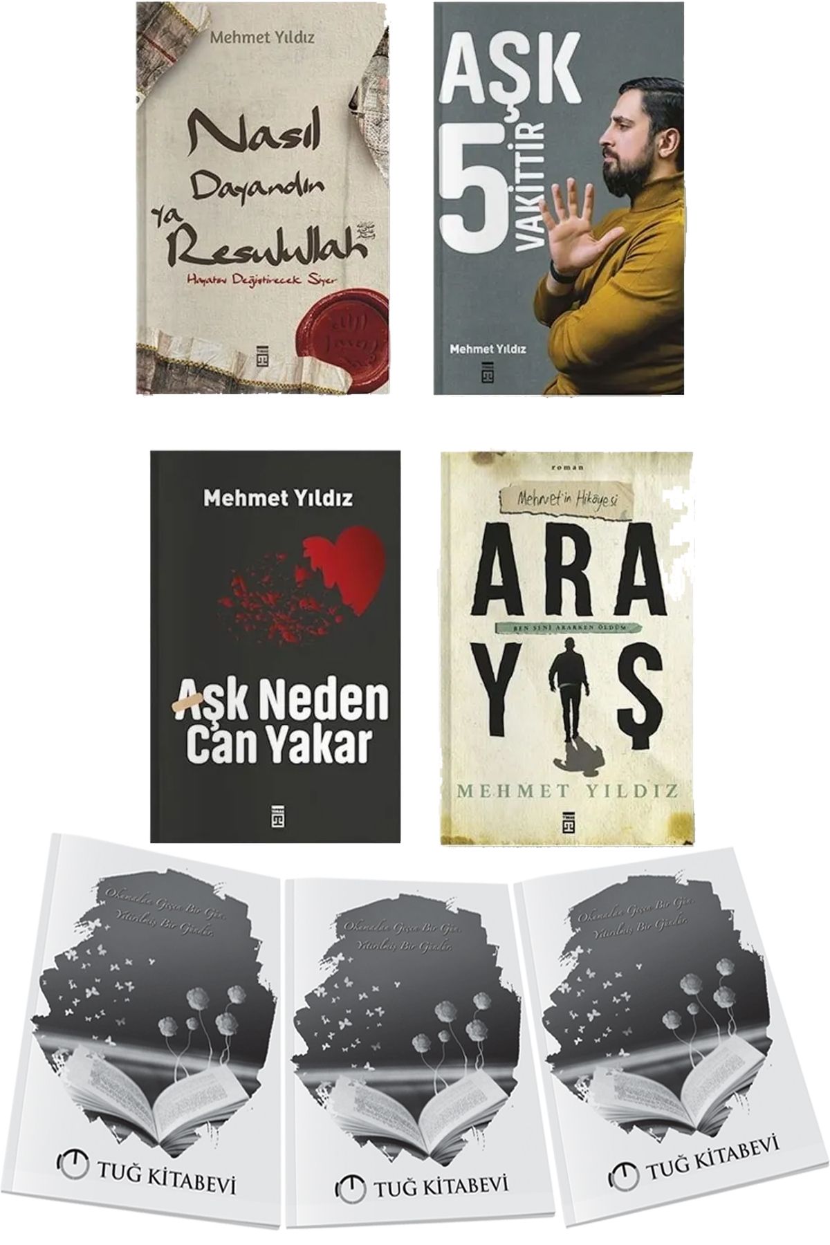 Timaş Yayınları Nasıl Dayandın Ya Rasulullah-Aşk 5 Vakittir-Aşk Neden Can Yakar?-Arayış 4lü Set Mehmet Yıldız