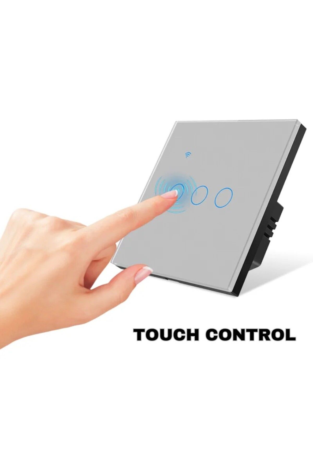iUni-Întrerupător tactil inteligent, WiFi, Sticlă securizată, iUni 3G, 10A, Control vocal, Smart Life/Tuya, LED, Argintiu 5