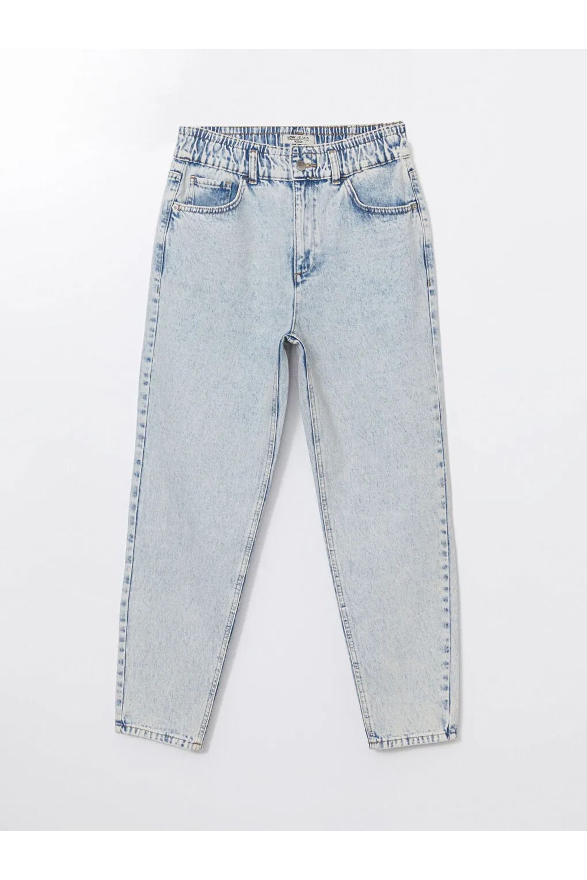 LC Waikiki LCW Jeans Indigo Beli Lastikli Slouchy Fit Kadın Jean Pantolon