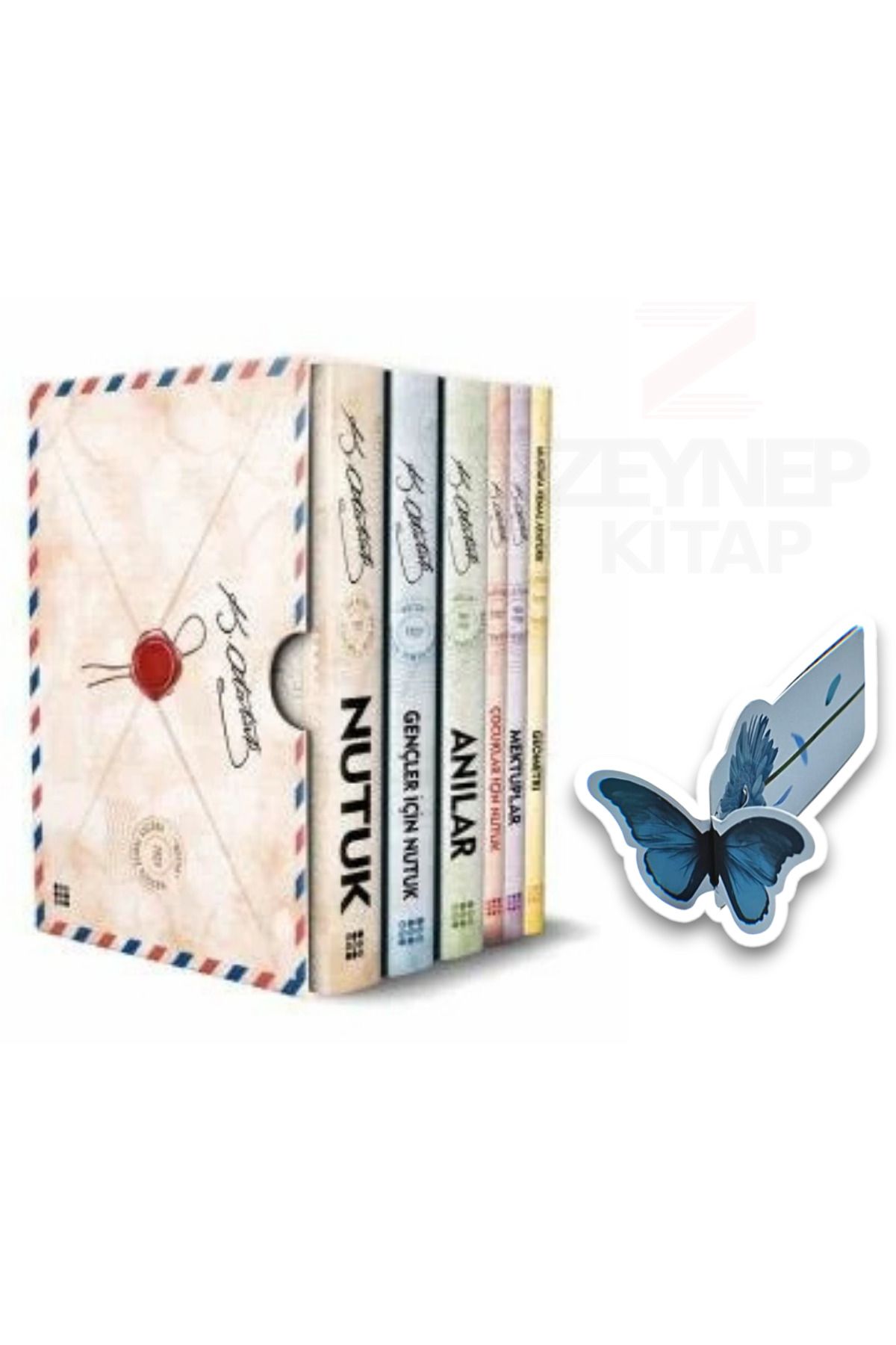 Dokuz Yayınları Atatürk Kitaplığı 6 Kitap Set(Özel Tasarım Hareketli Kelebek Ayraç Hediye)