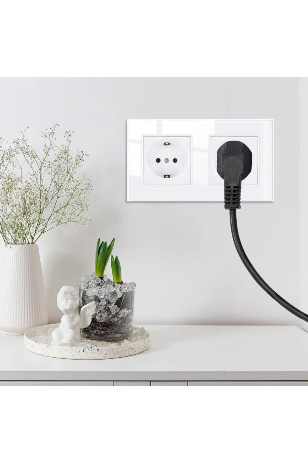 iUni-Double Socket With Tempered Glass Frame Ws2, 16a 5
