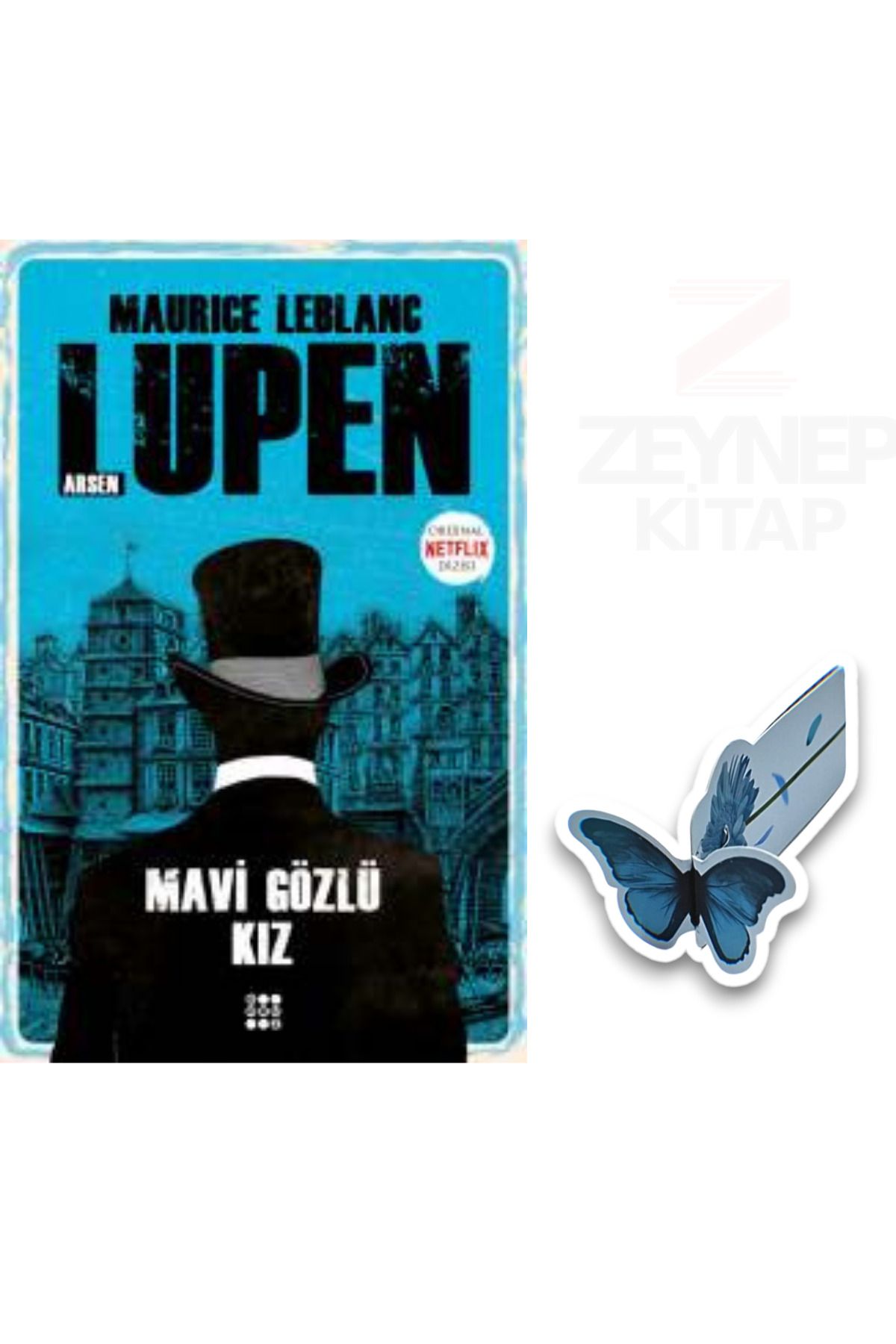 Dokuz Yayınları Arsen Lüpen Mavi Gözlü Kız (Özel Tasarım Hareketli Kelebek Ayraç Hediye)