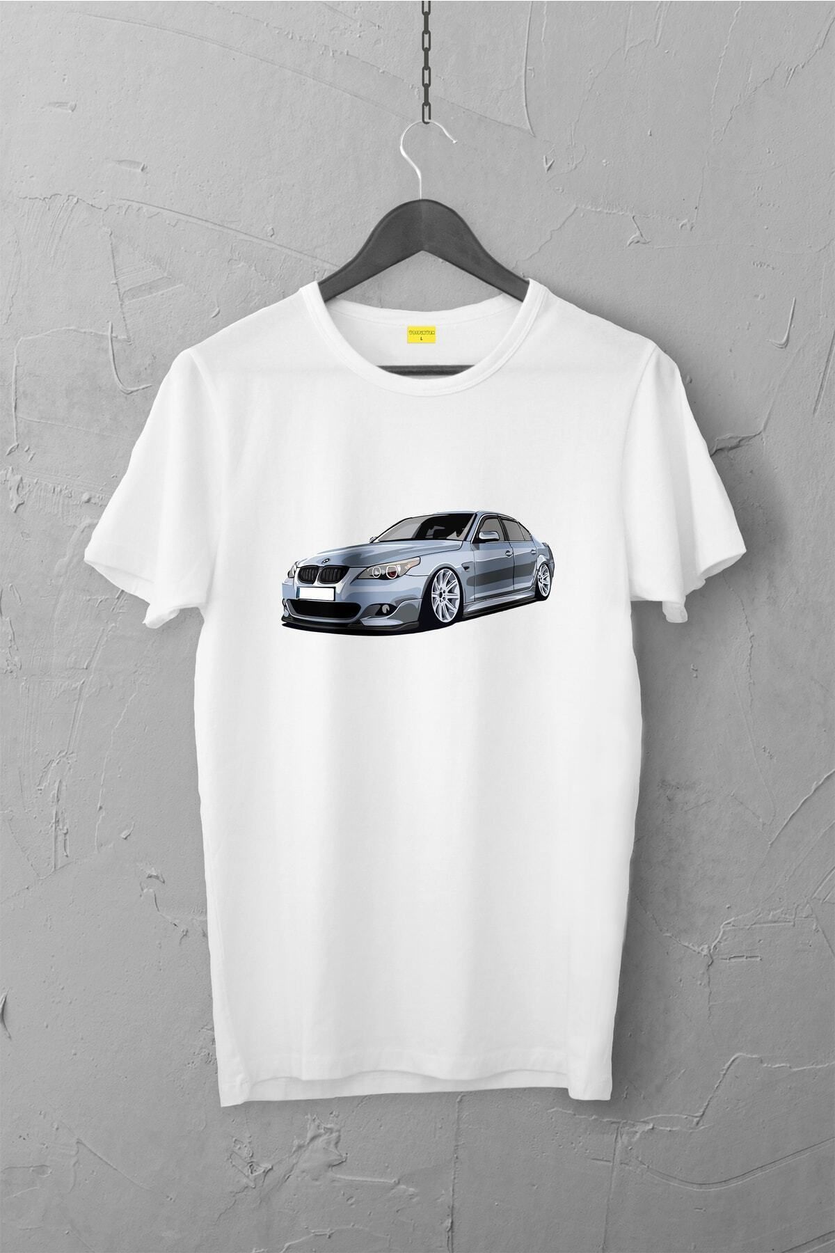 Pisa Art Bmw E60 Tasarımlı Tshirt , Unisex Premium, Çatlama Solma Yapmaz / Otomobil