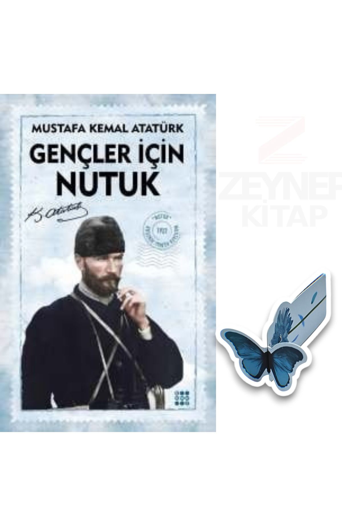 Dokuz Yayınları Gençler İçin Nutuk - Mustafa Kemal Atatürk (Özel Tasarım Hareketli Kelebek Ayraç Hediye)