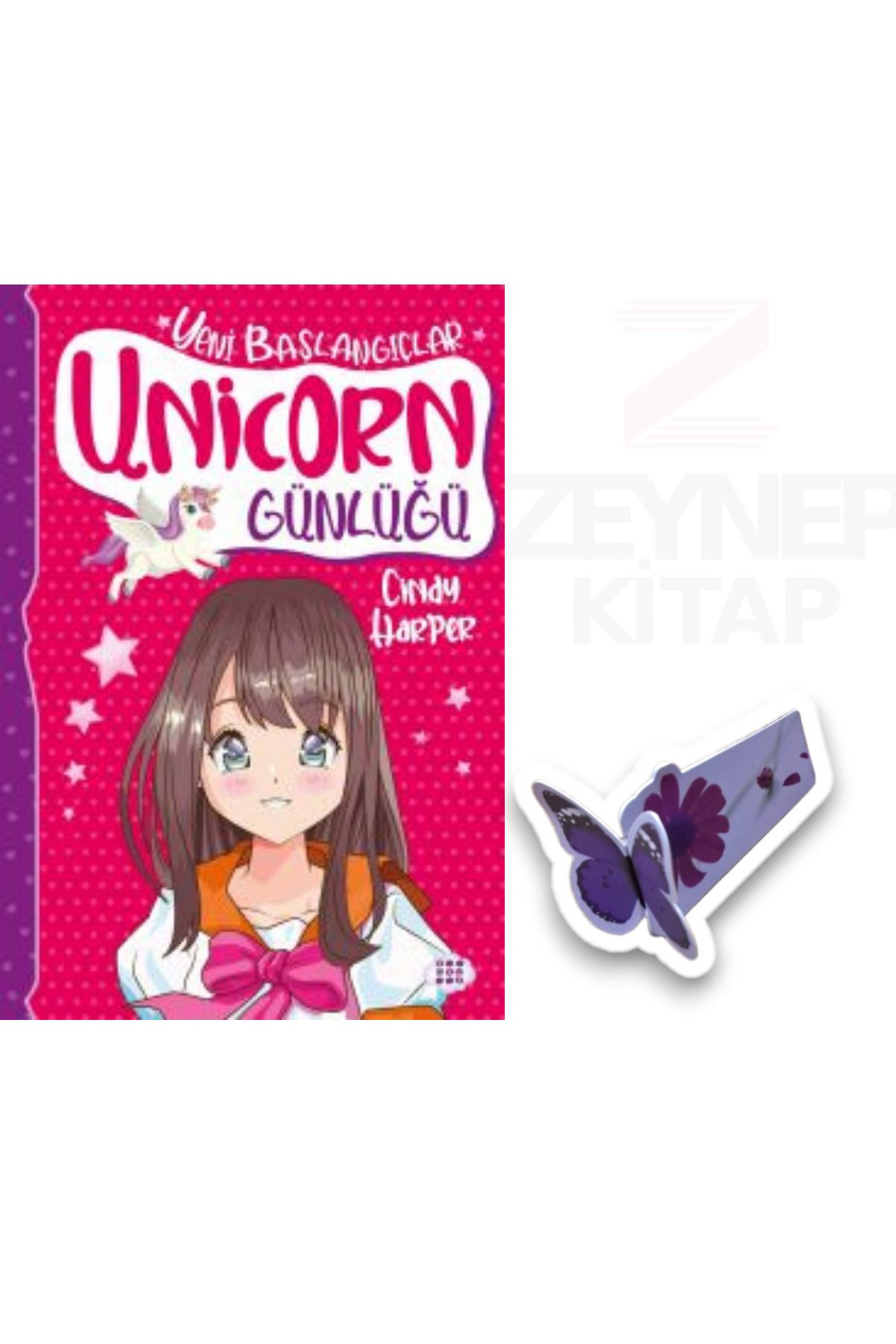 Dokuz Yayınları Unicorn Günlüğü 1- Yeni Başlangıçlar(Özel Tasarım Hareketli Kelebek Ayraç Hediye)