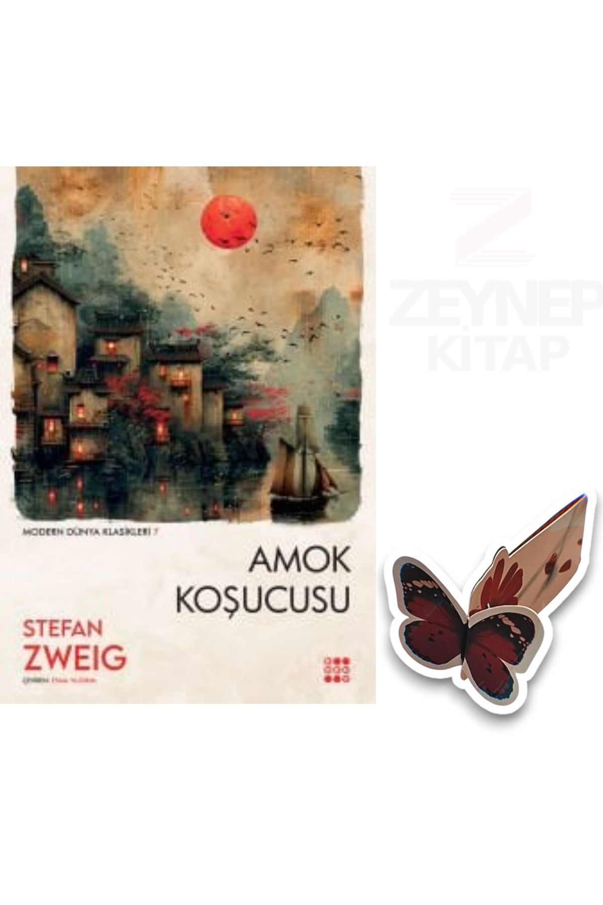Dokuz Yayınları Amok Koşucusu (Özel Tasarım Hareketli Kelebek Ayraç Hediye)