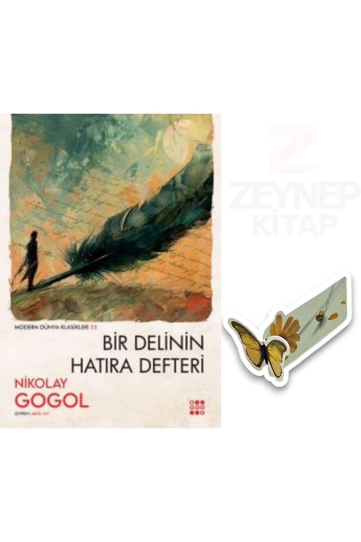 Dokuz Yayınları Bir Delinin Hatıra Defteri (Özel Tasarım Hareketli Kelebek Ayraç Hediye)