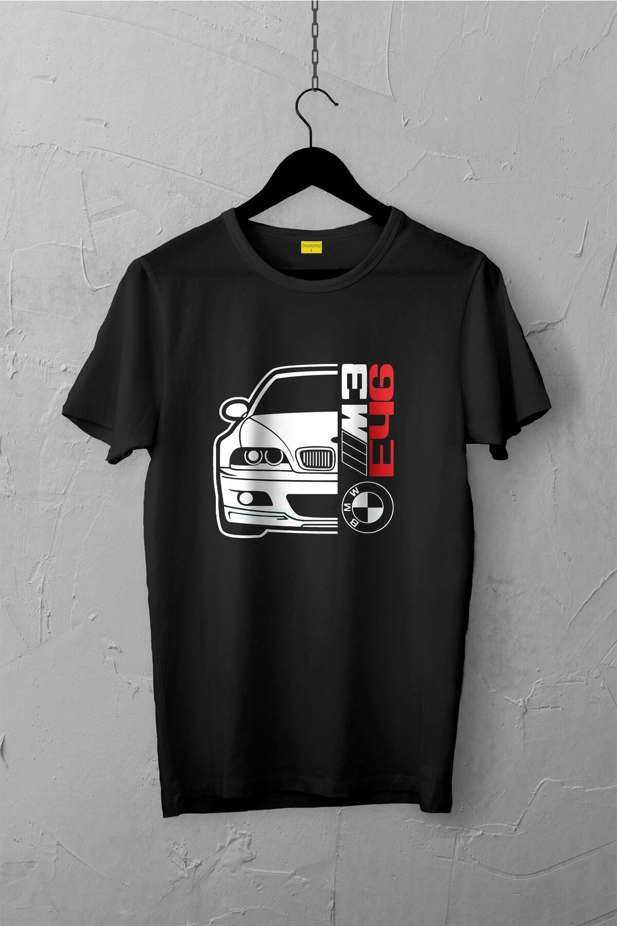 Pisa Art Bmw E46 Tasarımlı Tshirt , Unisex Premium, Çatlama Solma Yapmaz / Otomobil
