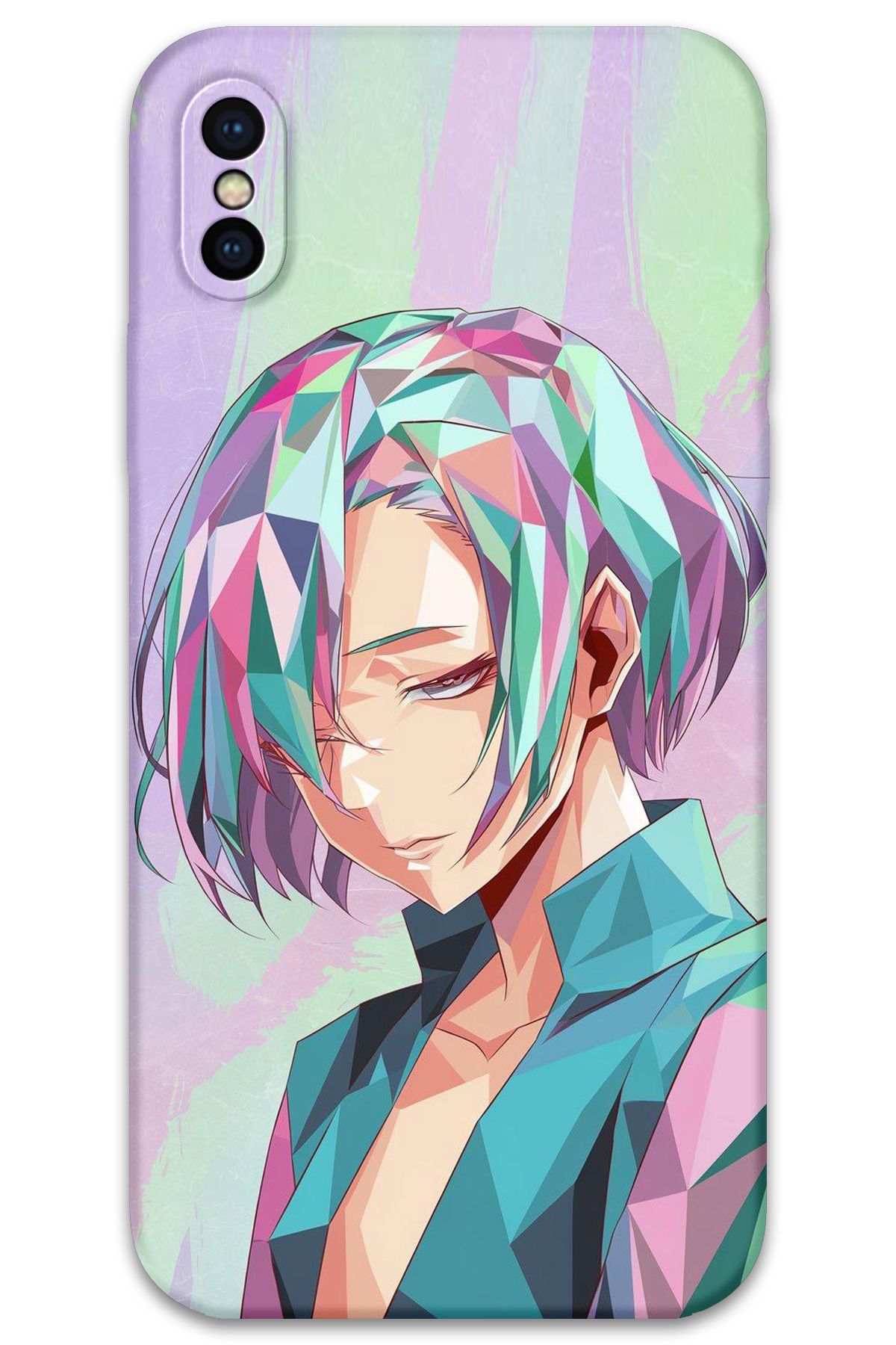 Gramaphone iPhone Xs Uyumlu Anime Desenli Telefon Kılıfı + Ekran Koruyucu - 5743