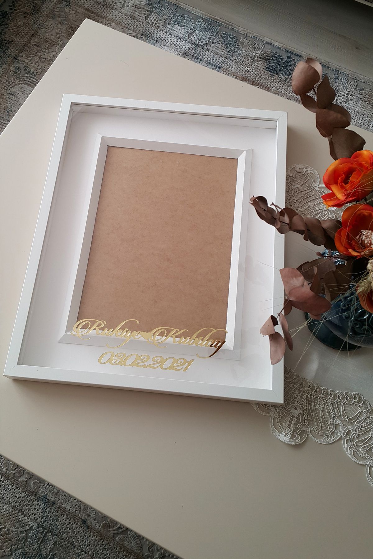 Verda Çerçeve-Hkm Ticaret 40x50 Cm Verda Memory Frame with Photo Section, Name and Date 5