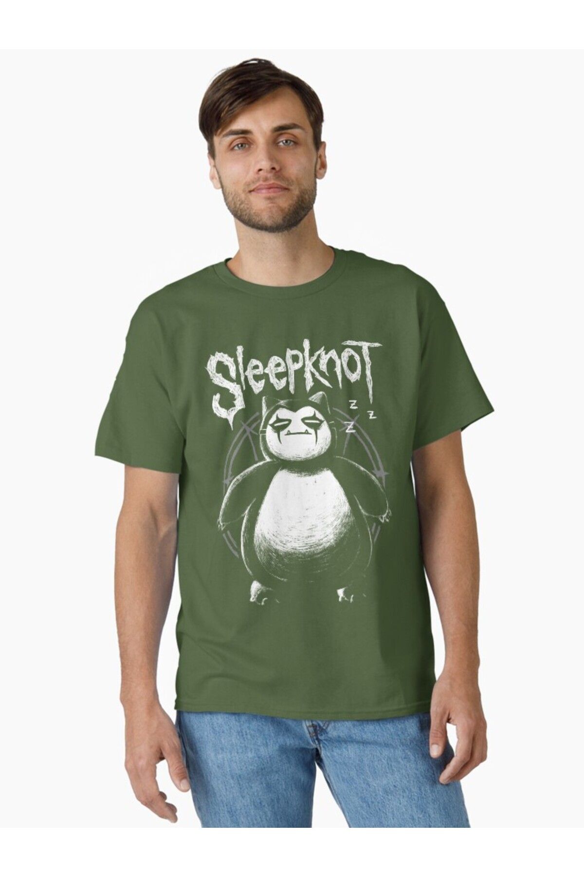 ship master Unisex Sleepknot Yazılı Komik Panda Baskılı Tişört