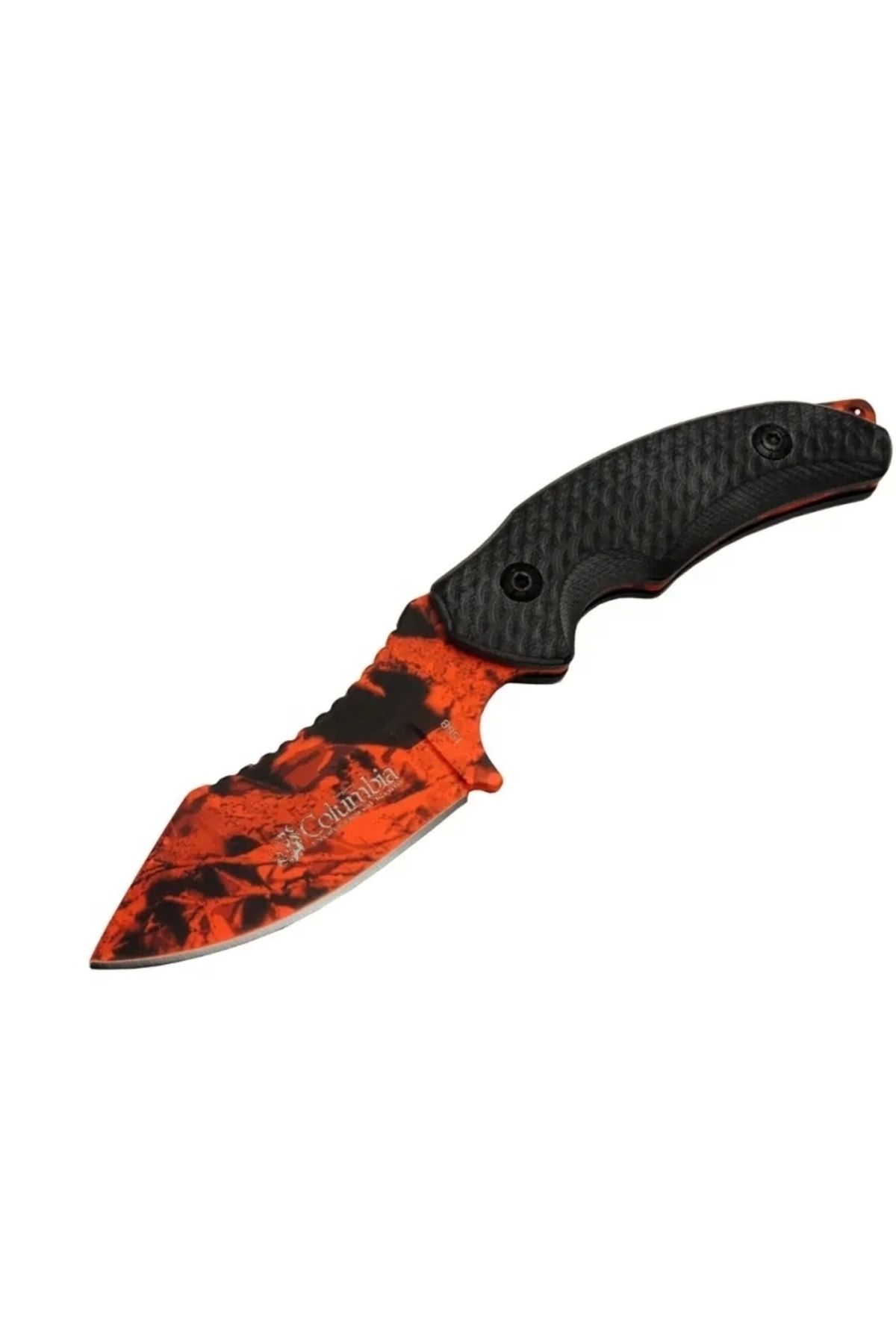 STOREMAX 156b Turuncu Desenli Kamp Çakı Bıçağı 19 Cm - Kılıflı